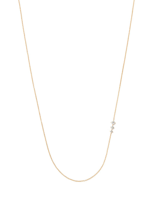 14kt yellow gold Éclat Floating diamond necklace