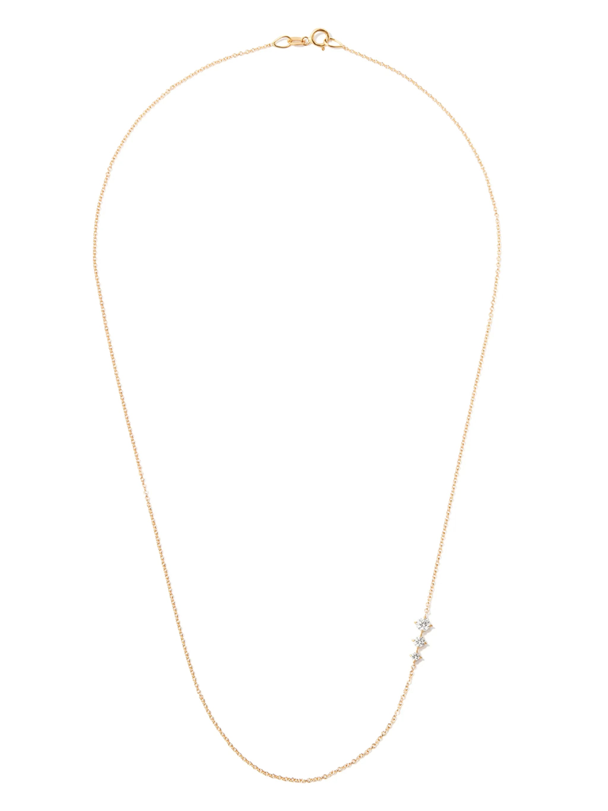 14kt yellow gold Éclat Floating diamond necklace