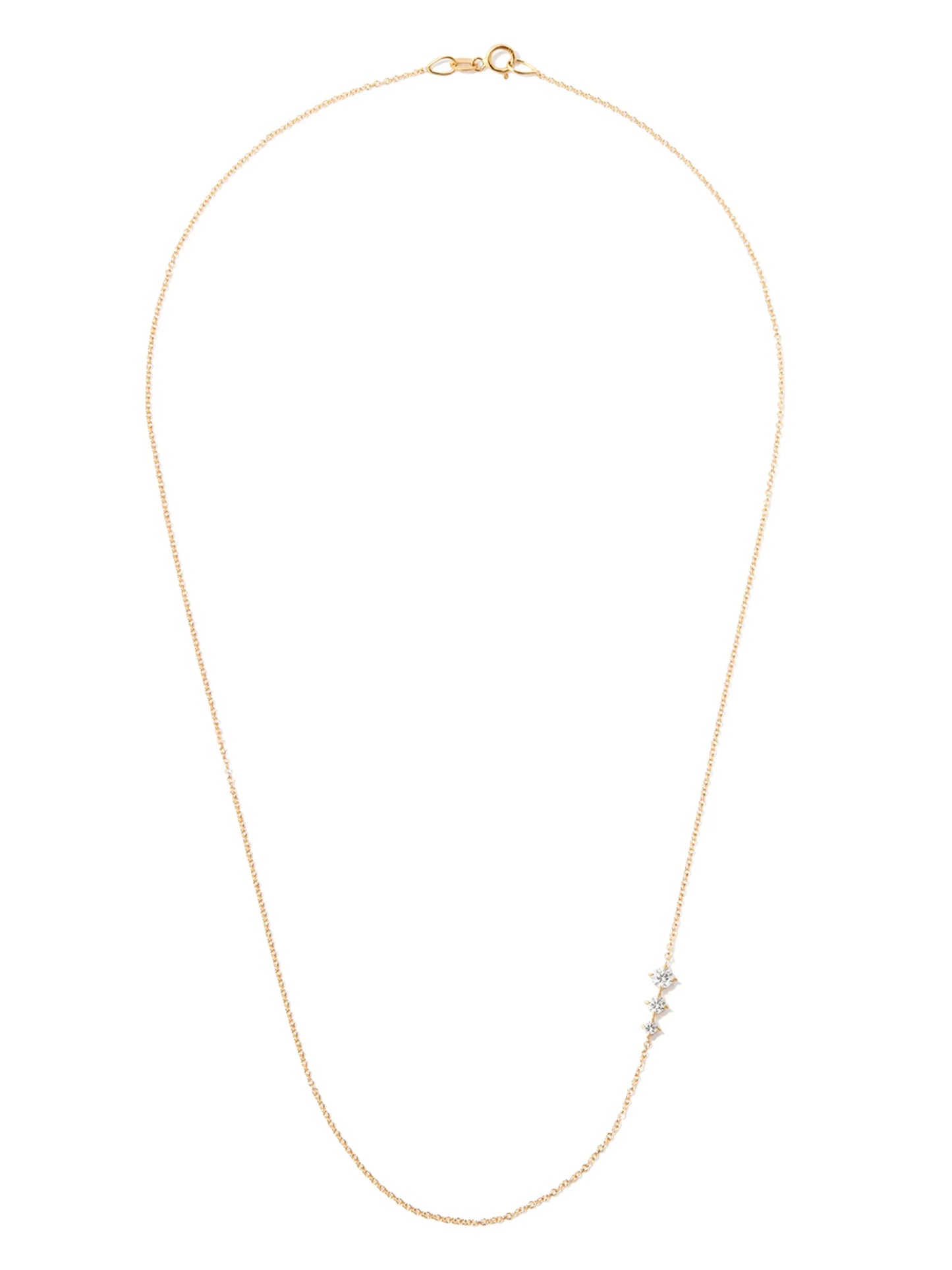 14kt yellow gold Éclat Floating diamond necklace