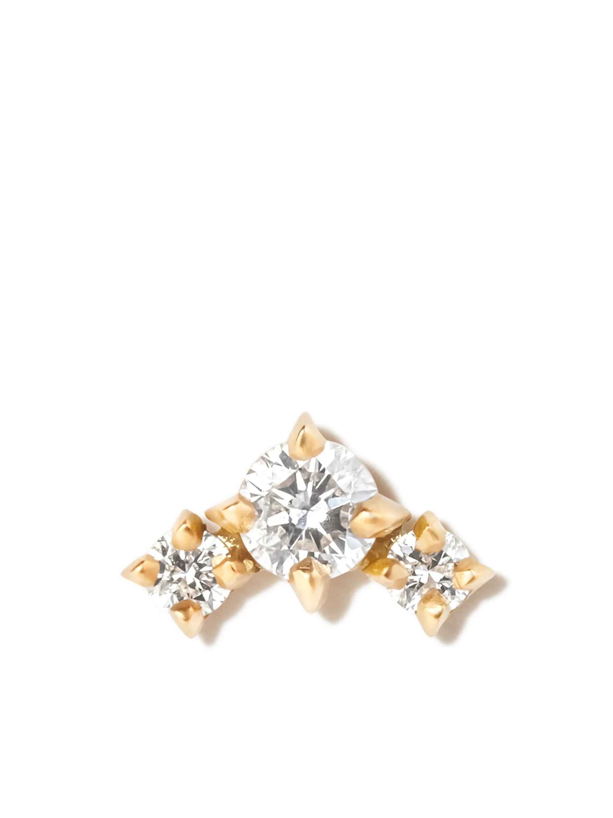 18kt yellow gold Eclat diamond stud earring