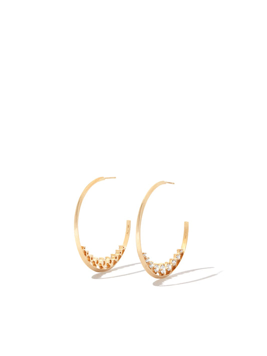 18kt yellow gold Éclat diamond hoop earrings