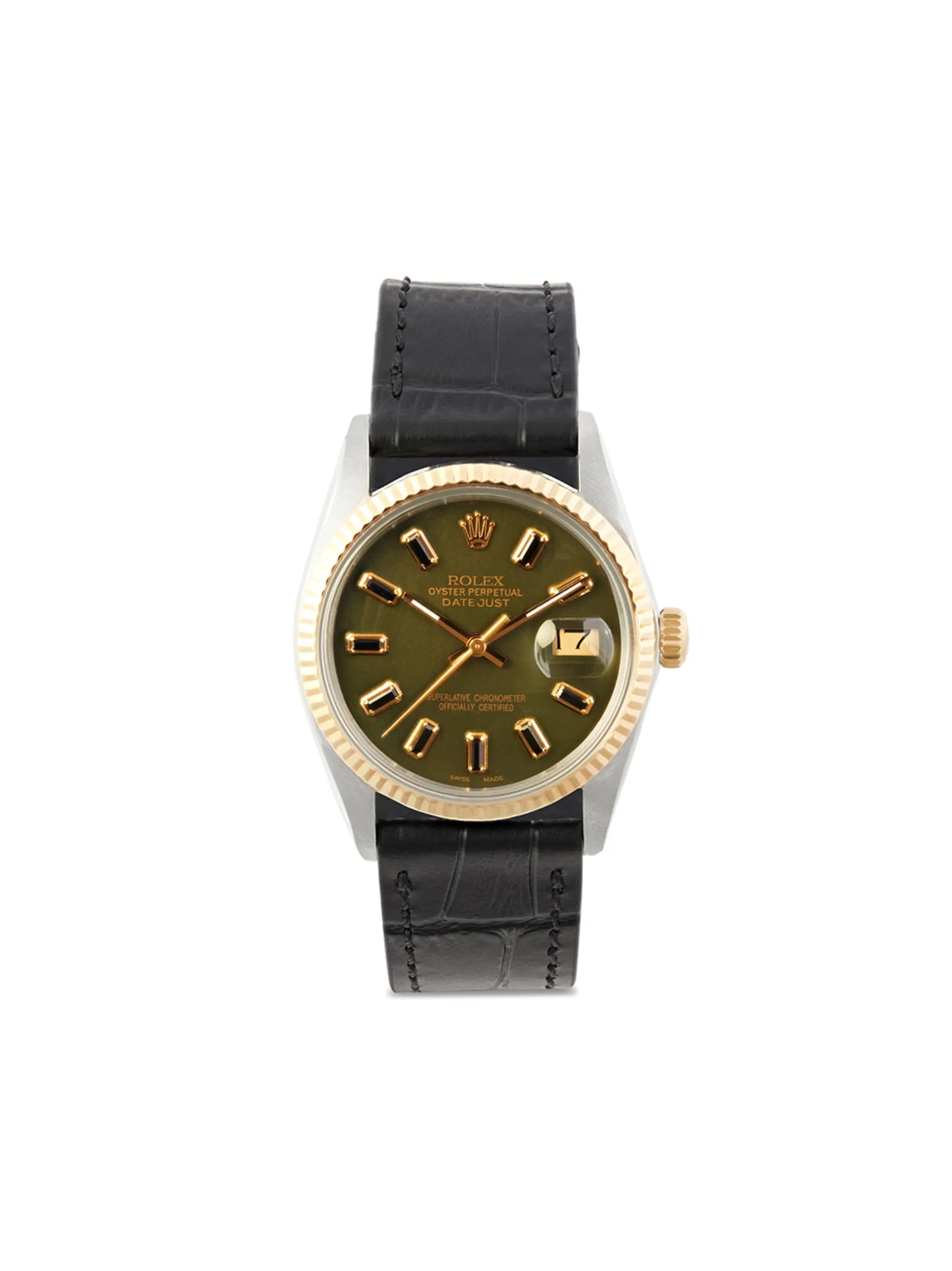 pre-owned customised stainless steel Rolex Datejust 36mm