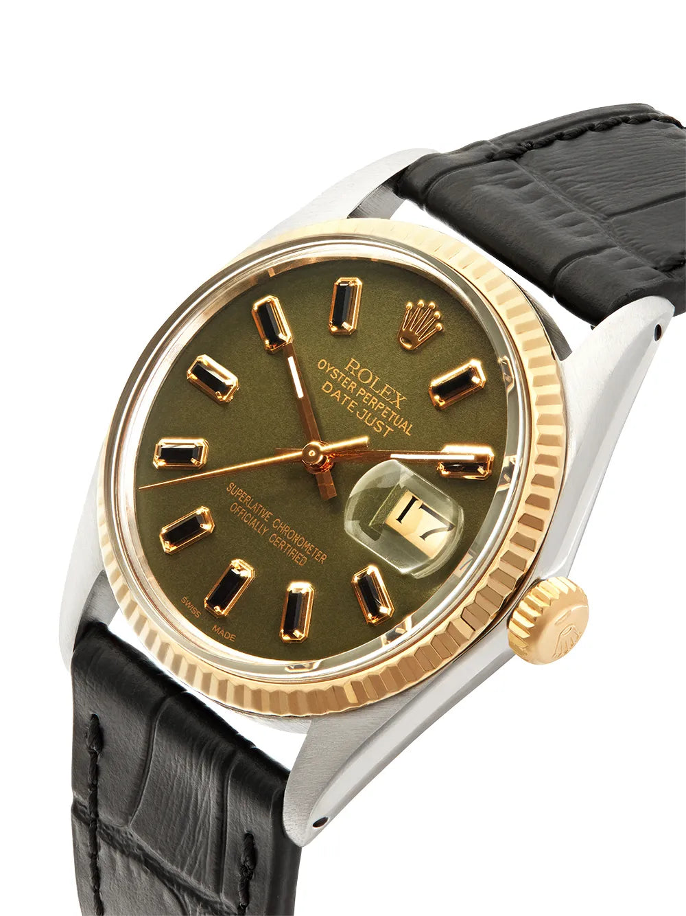 pre-owned customised stainless steel Rolex Datejust 36mm