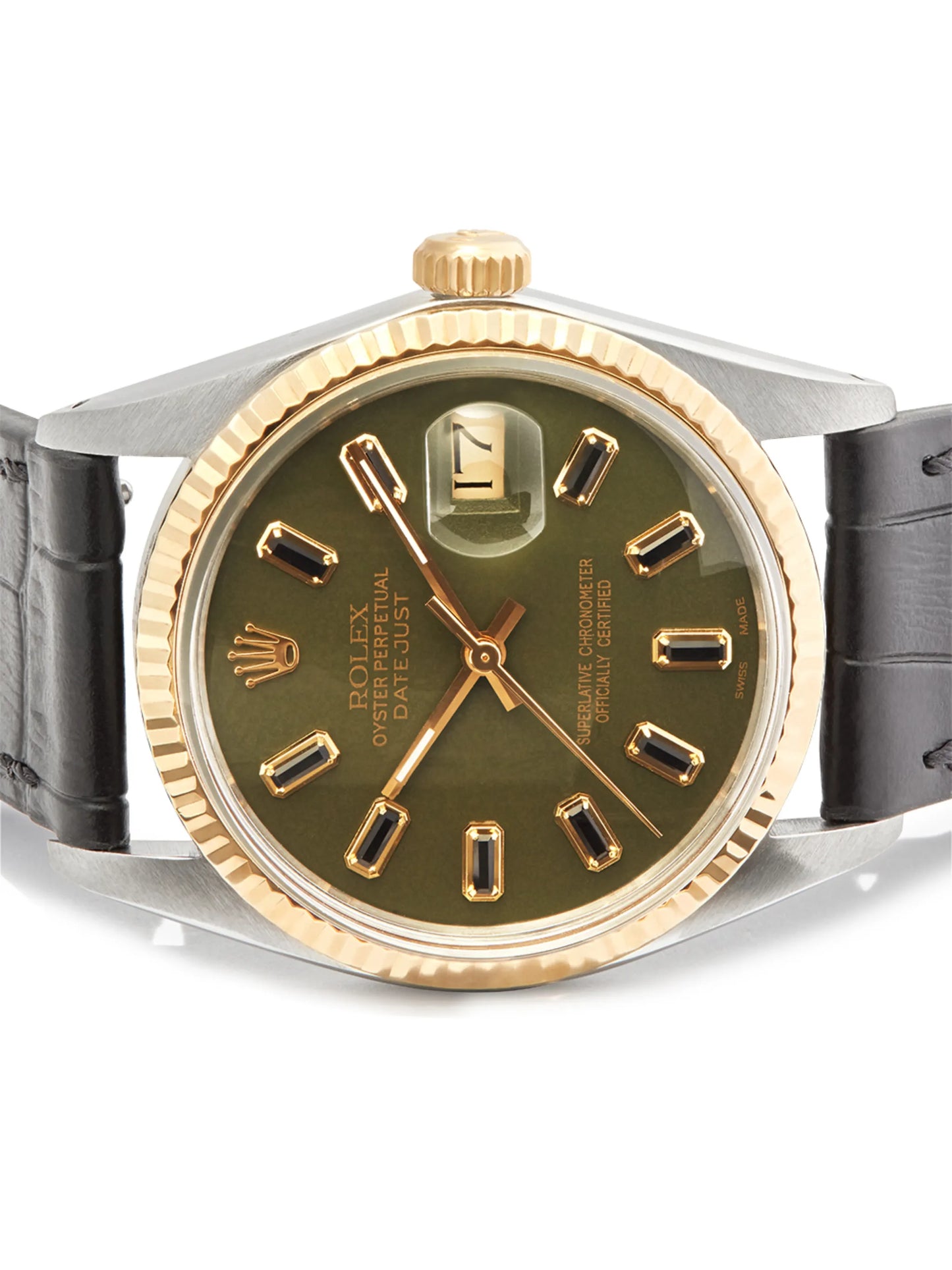 pre-owned customised stainless steel Rolex Datejust 36mm