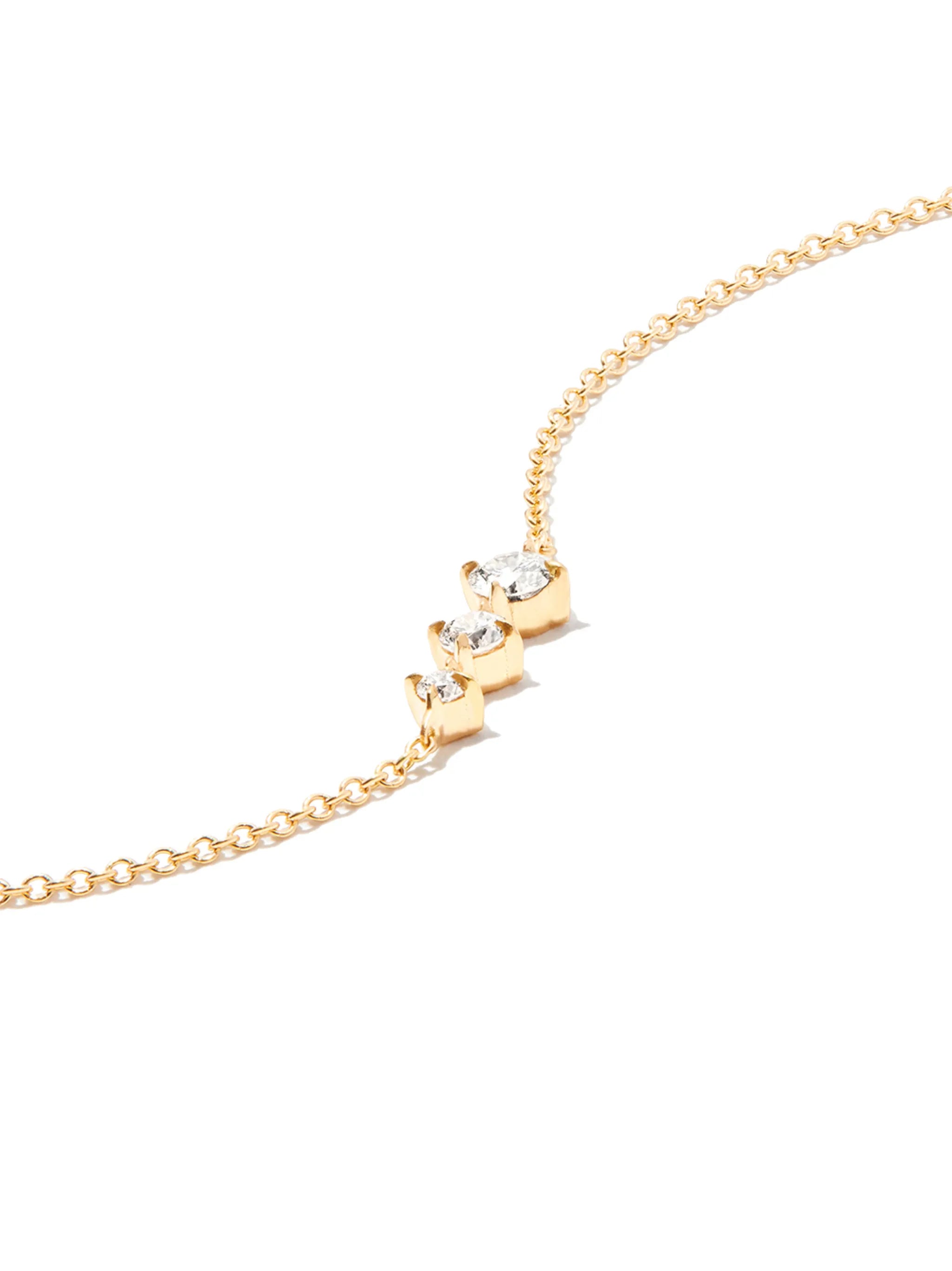 14kt yellow old Éclat Floating diamond bracelet