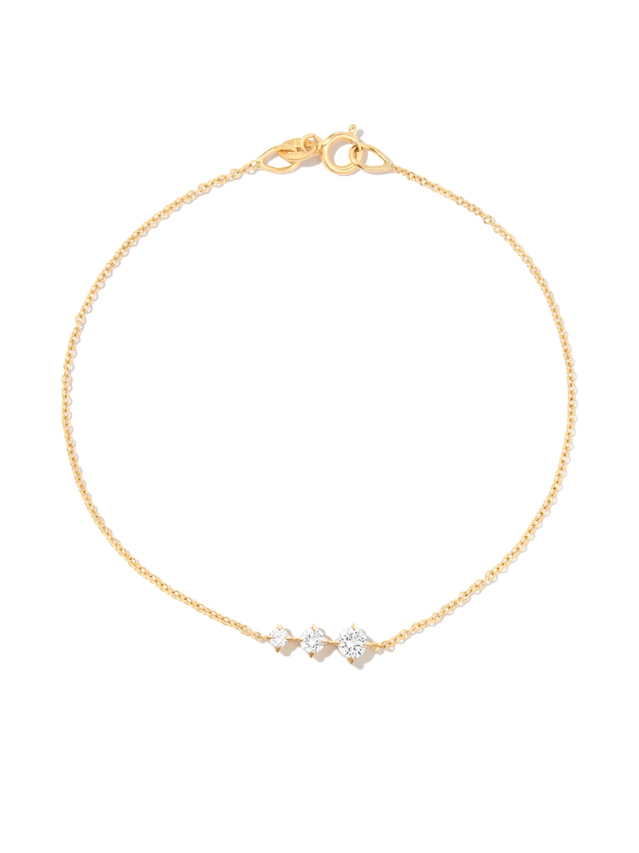 14kt yellow old Éclat Floating diamond bracelet