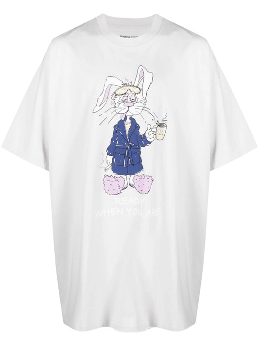 Bunny graphic-print T-shirt