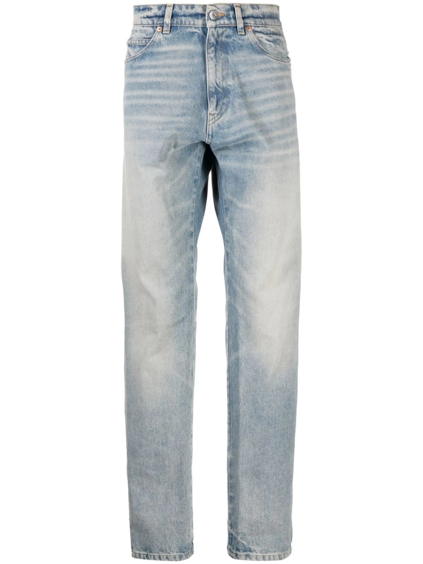 twist-loop straight-leg jeans