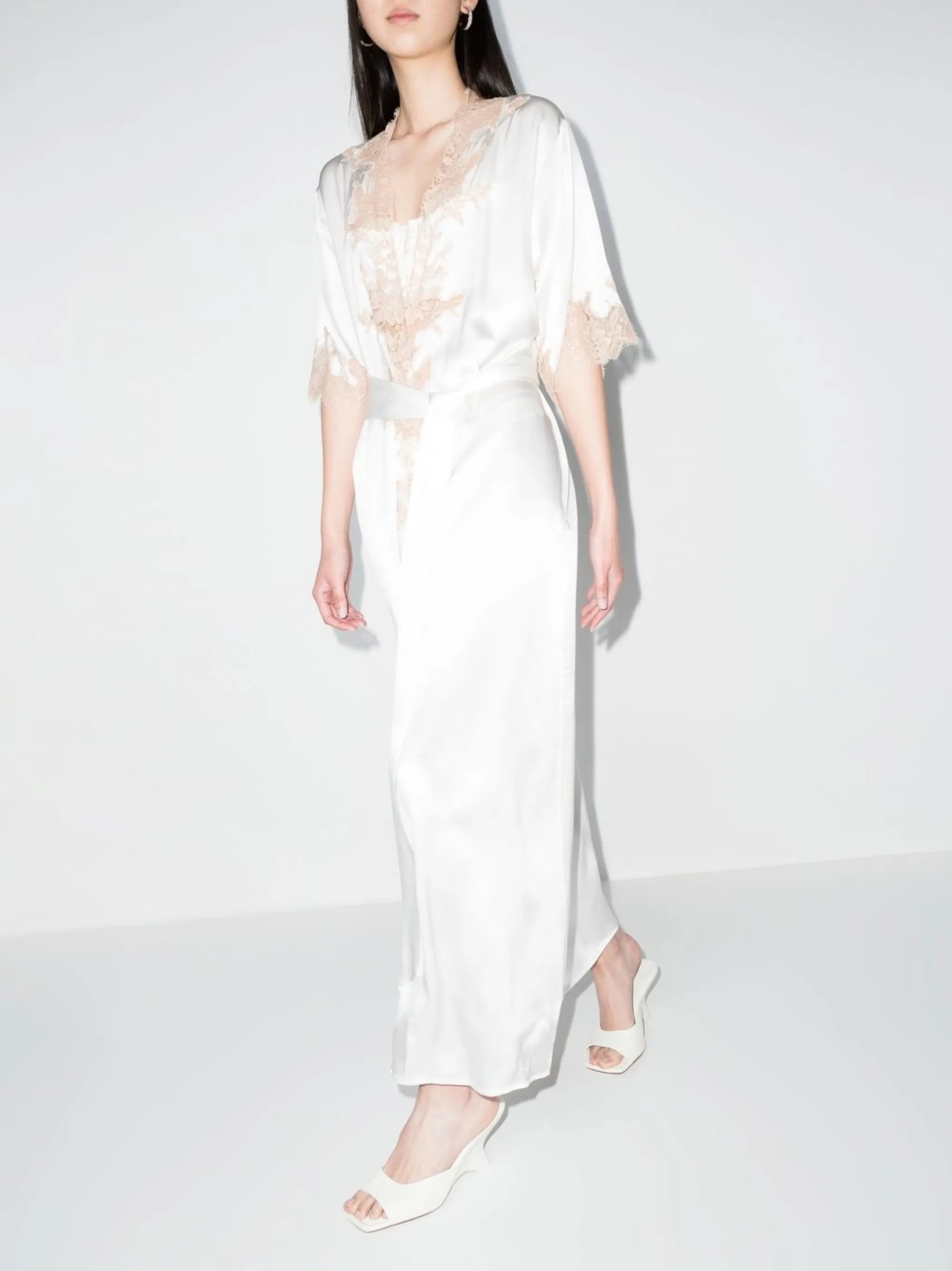 Orchid lace long robe