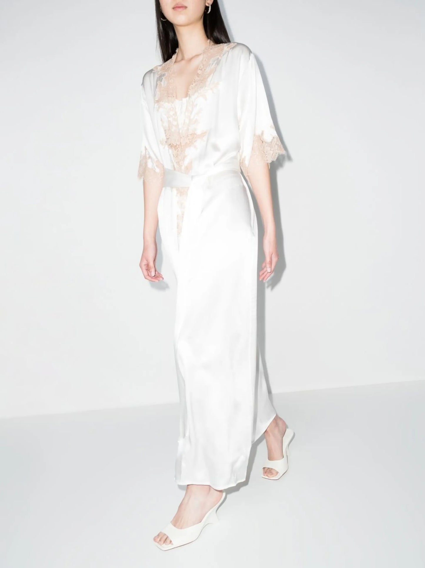 Orchid lace long robe