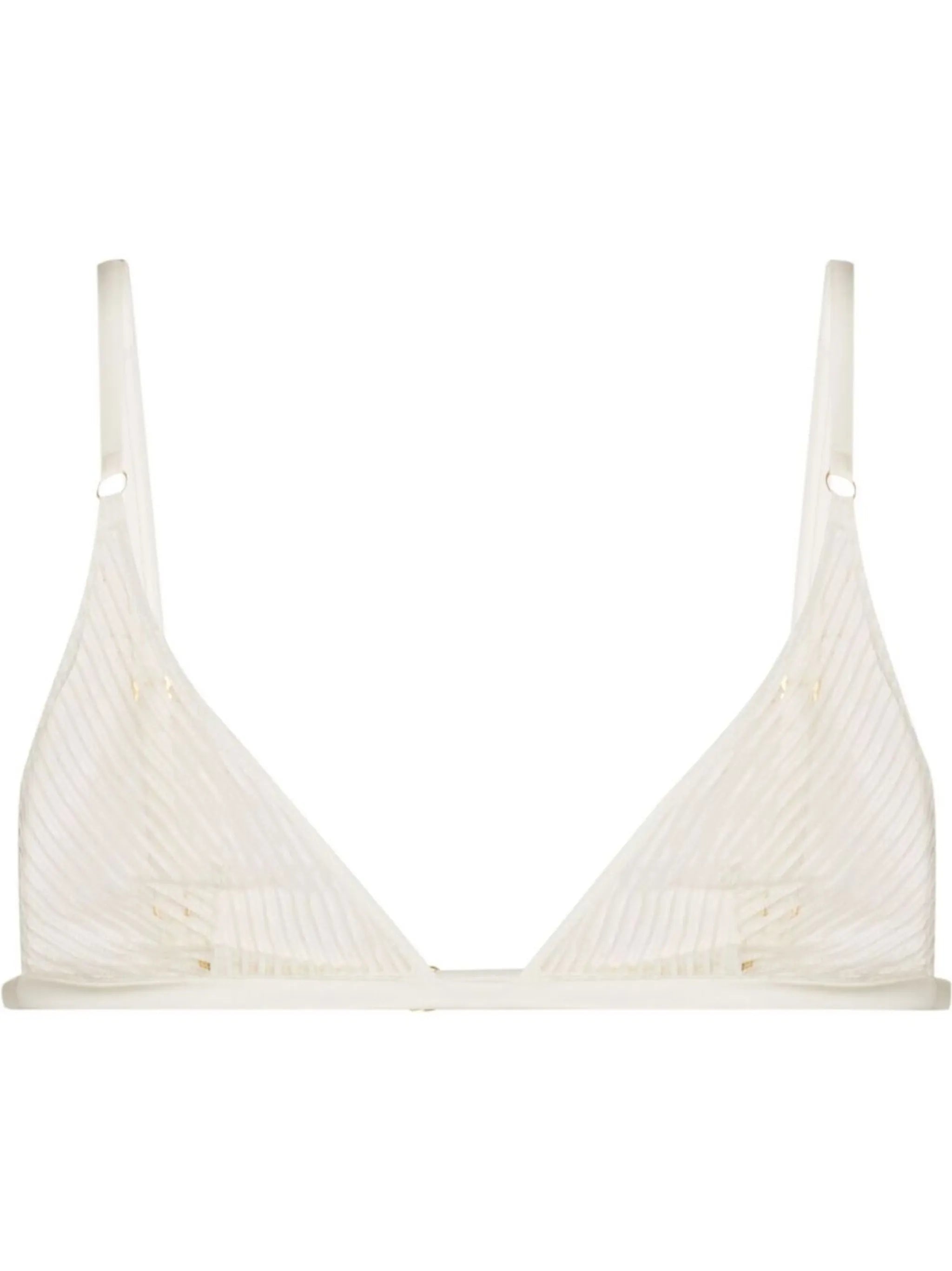 striped lace soft bra