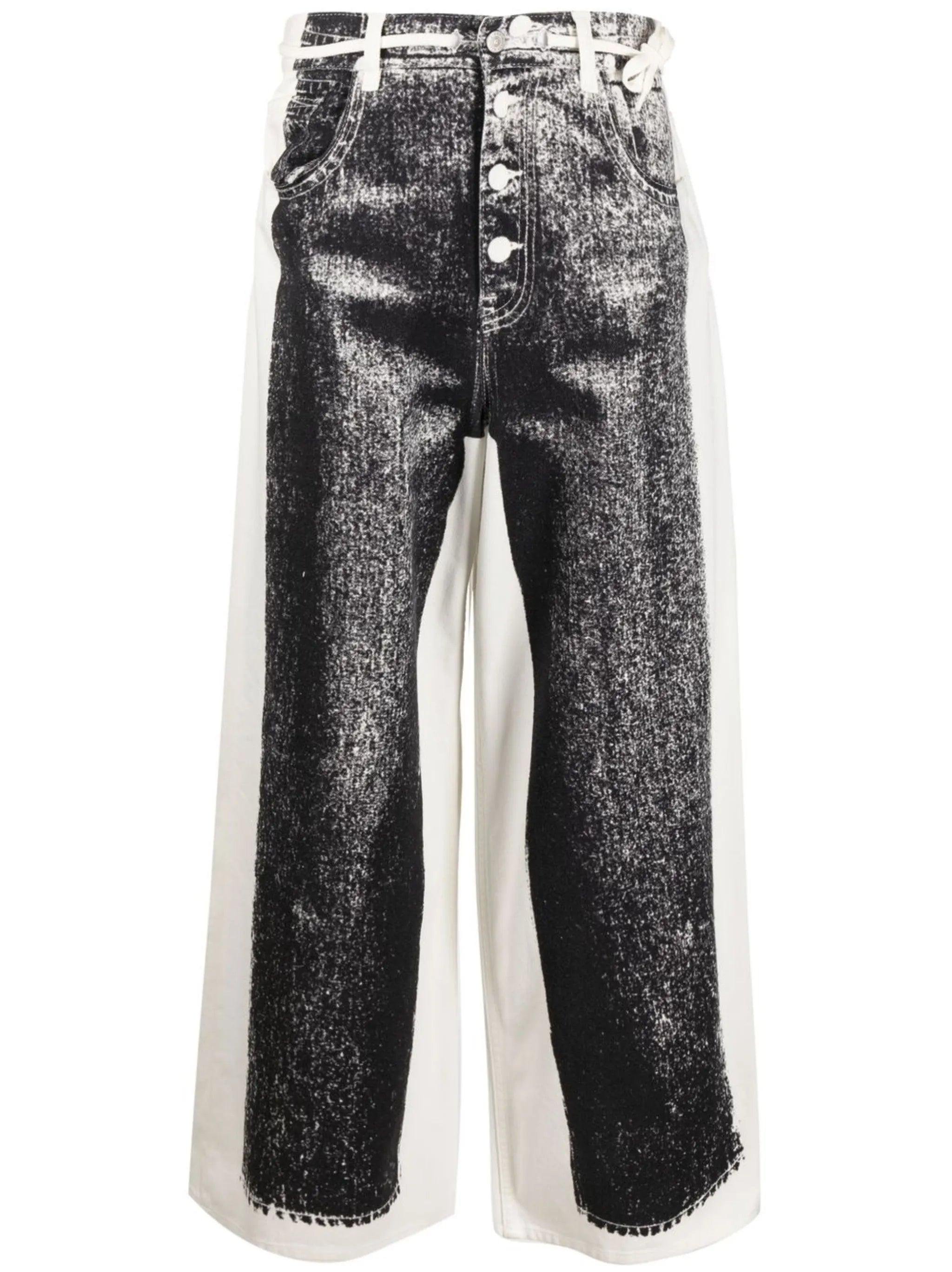 trompe l'oeil wide-leg jeans