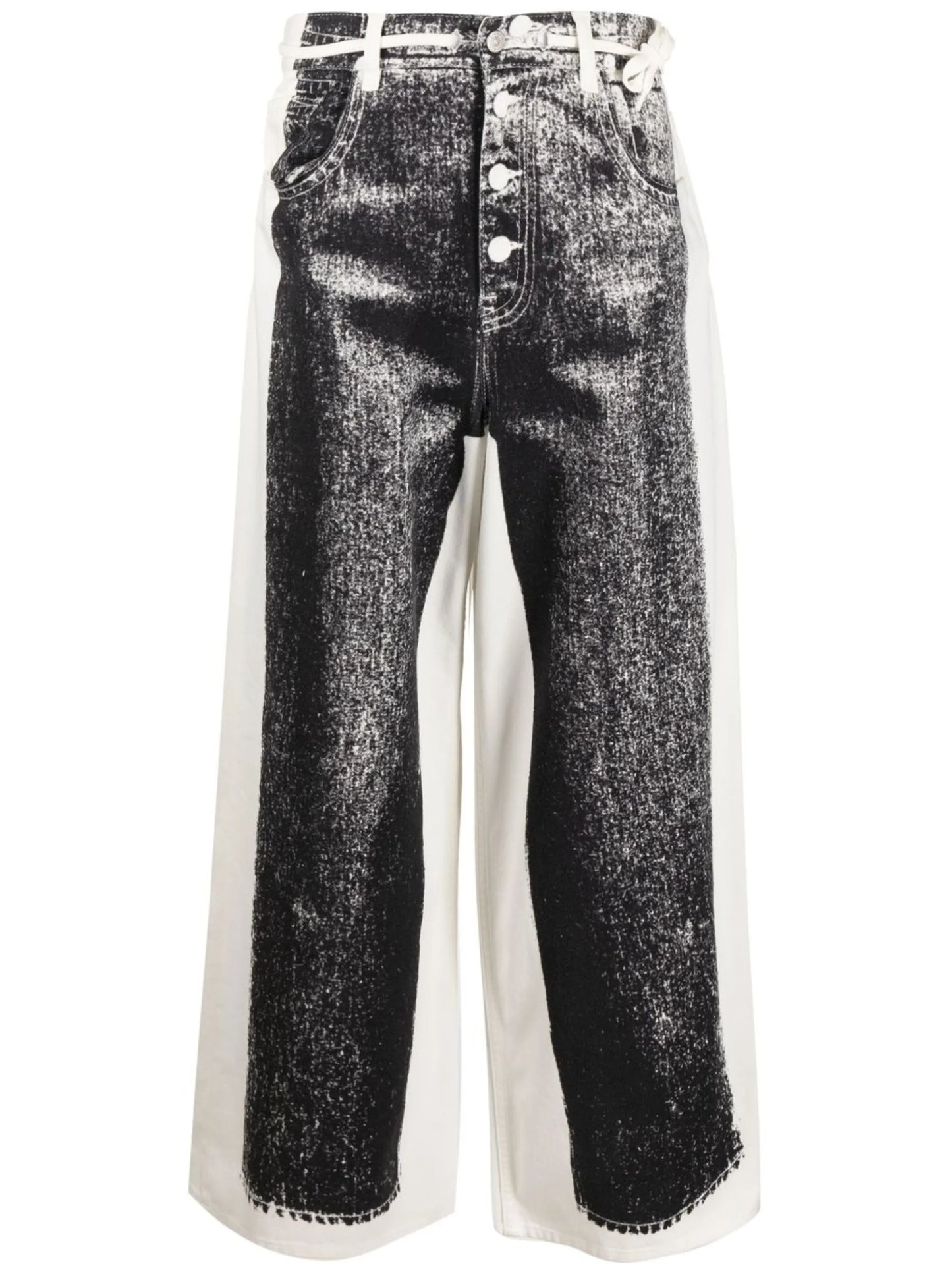 trompe l'oeil wide-leg jeans