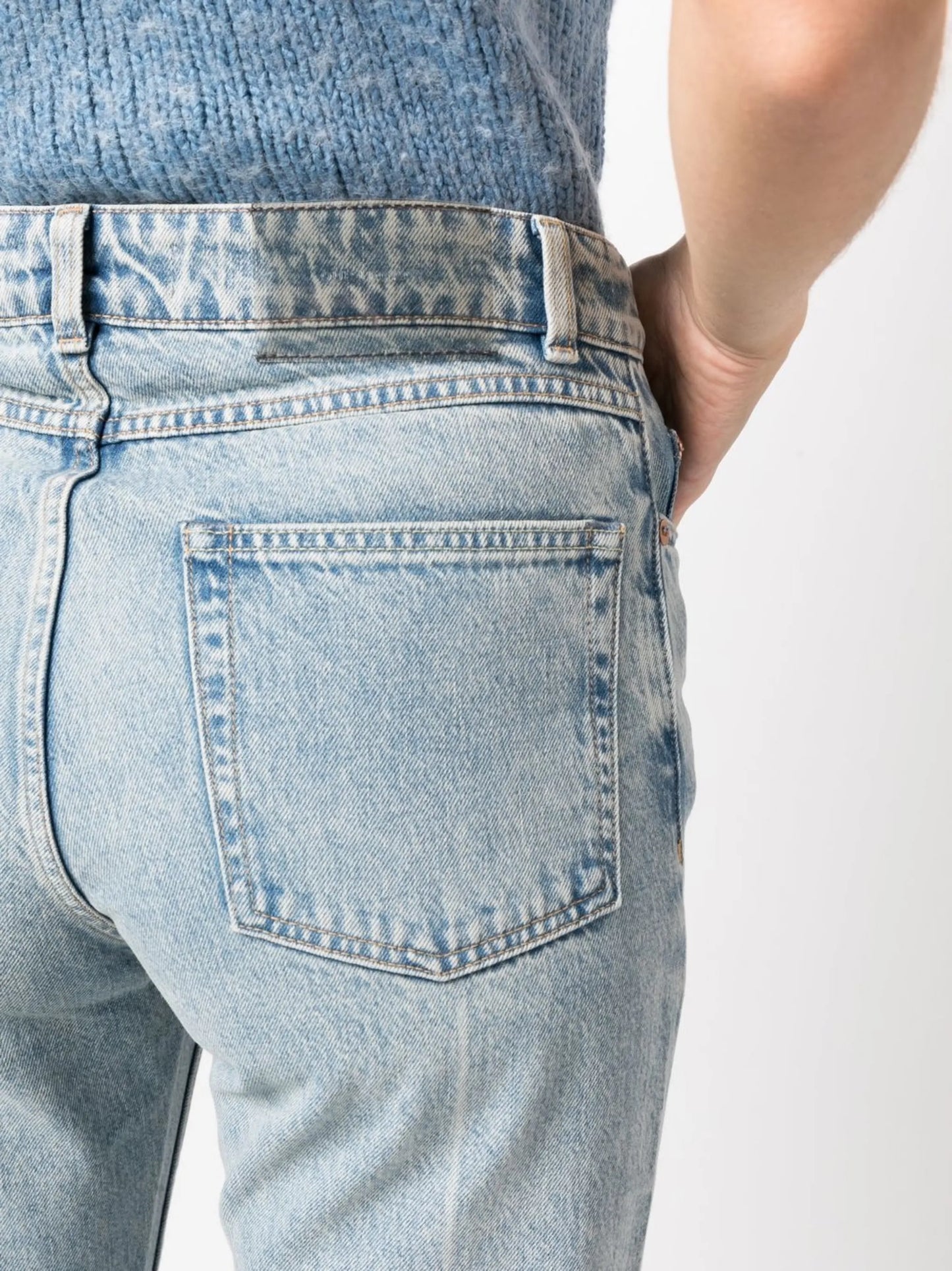 high-rise bootcut jeans