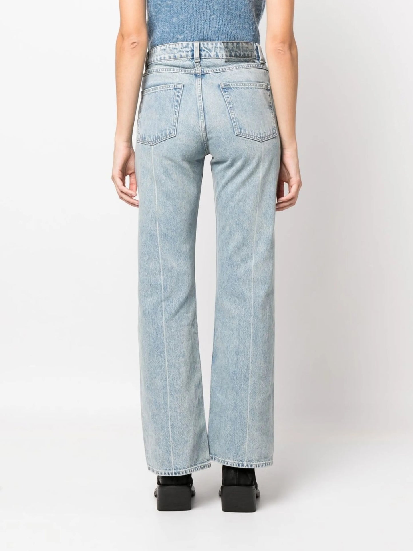 high-rise bootcut jeans