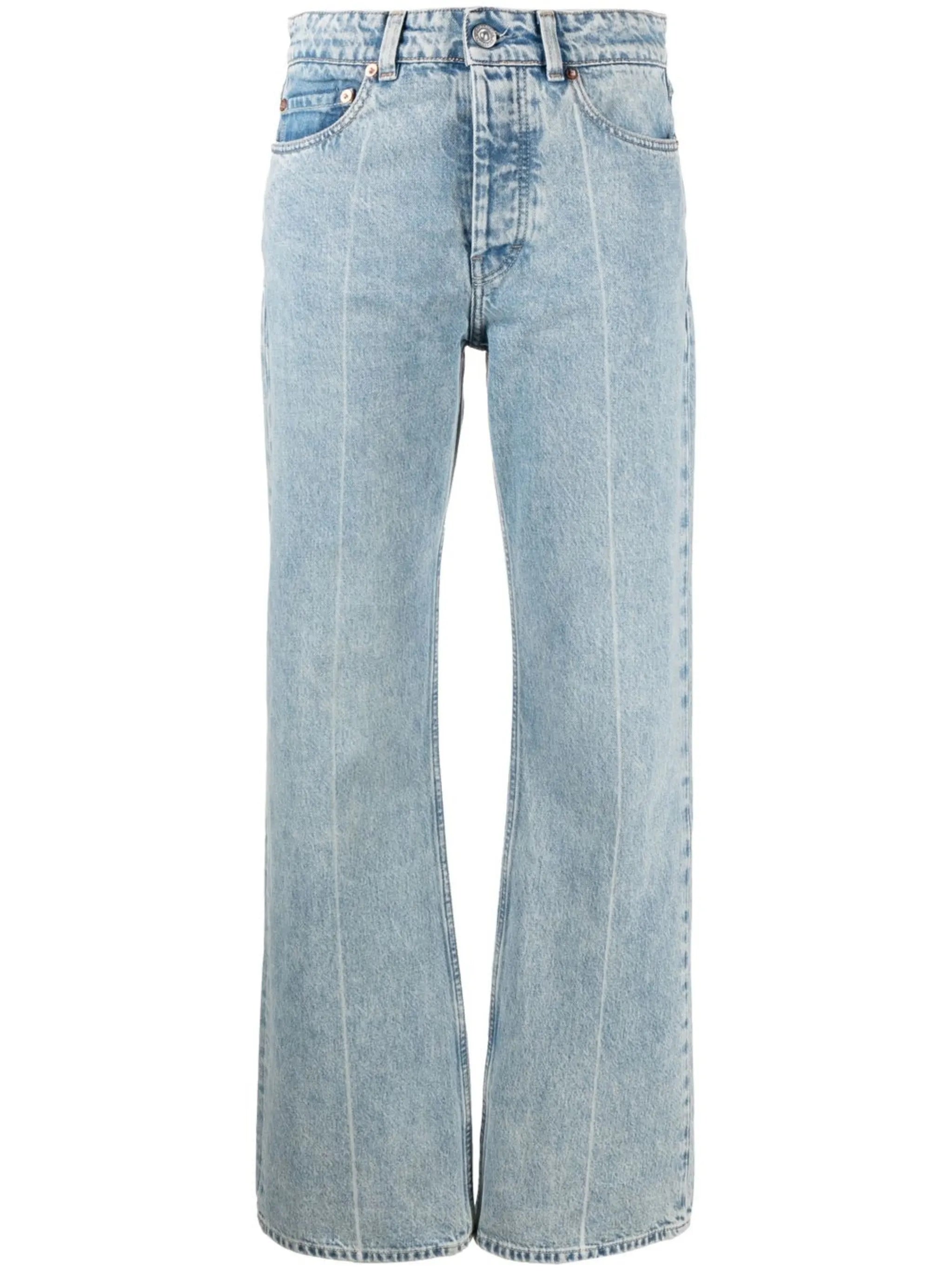 high-rise bootcut jeans