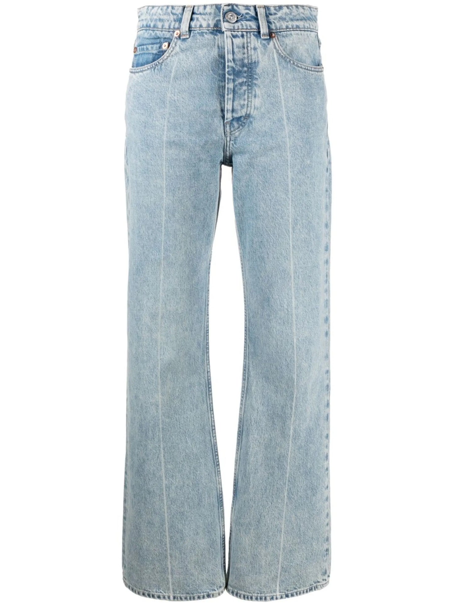high-rise bootcut jeans
