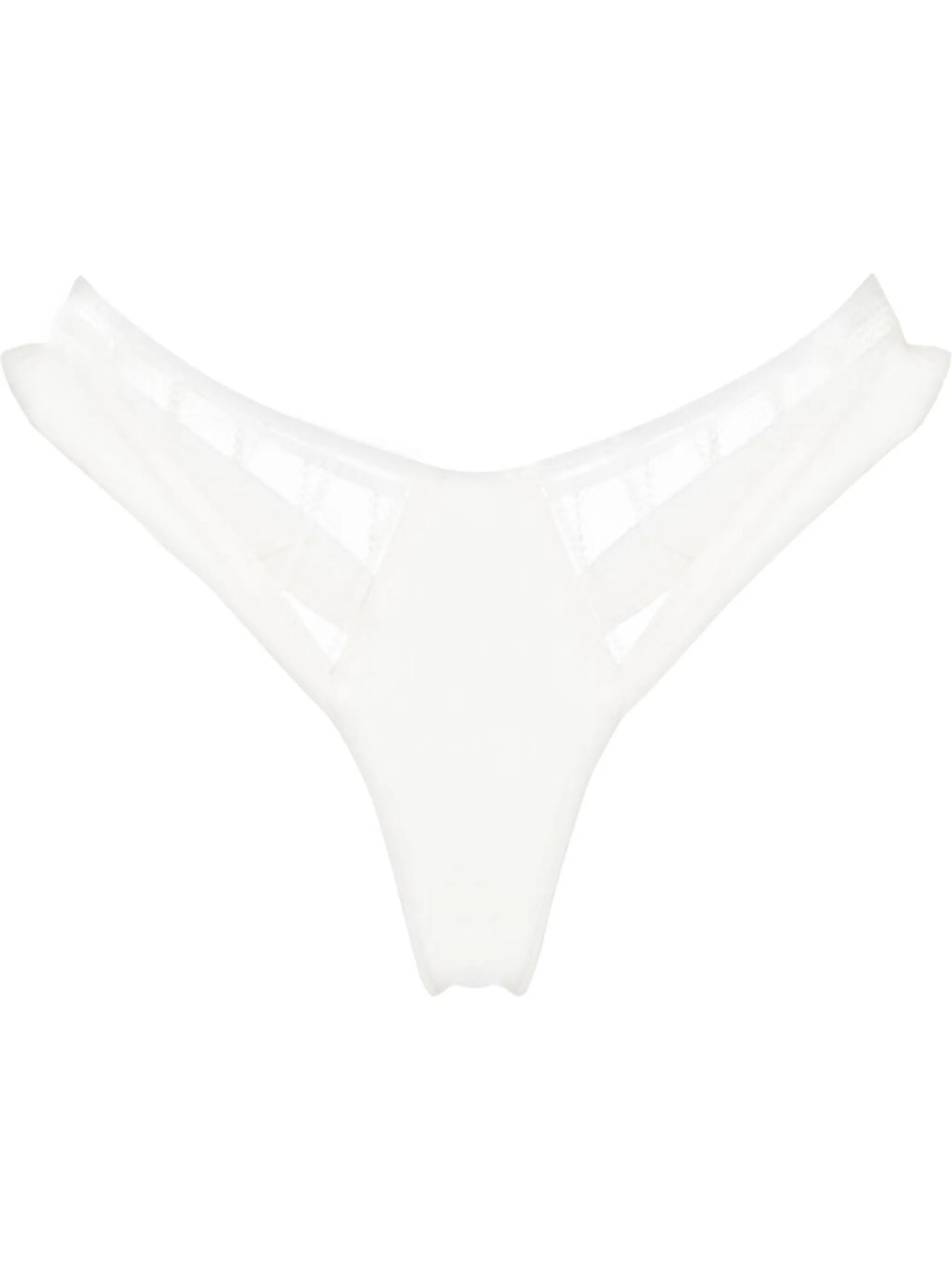 Muse striped lace thong