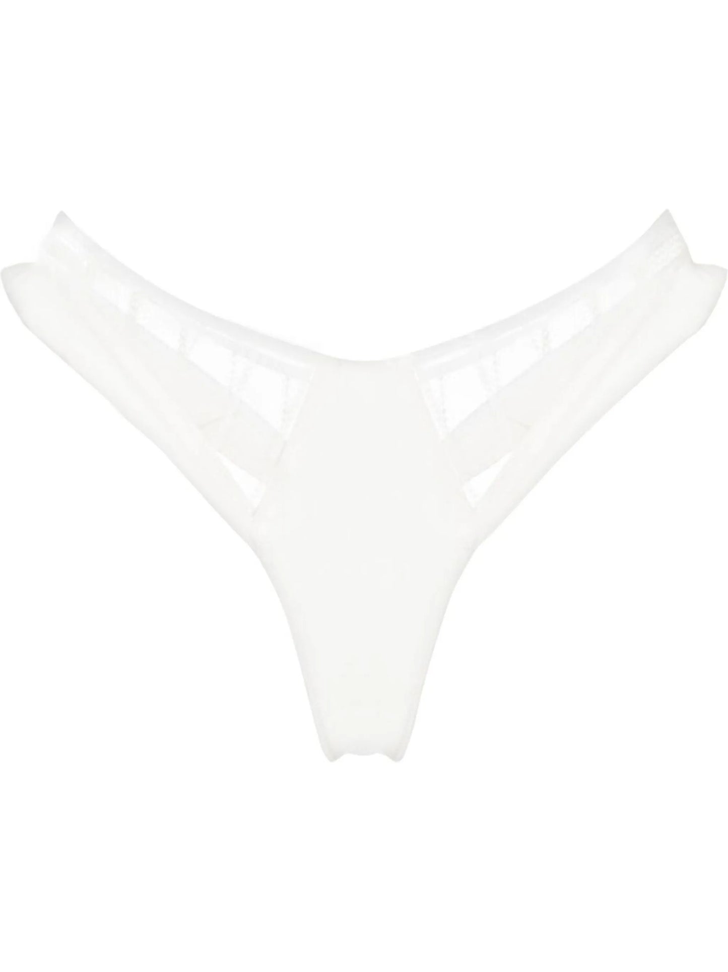 Muse striped lace thong