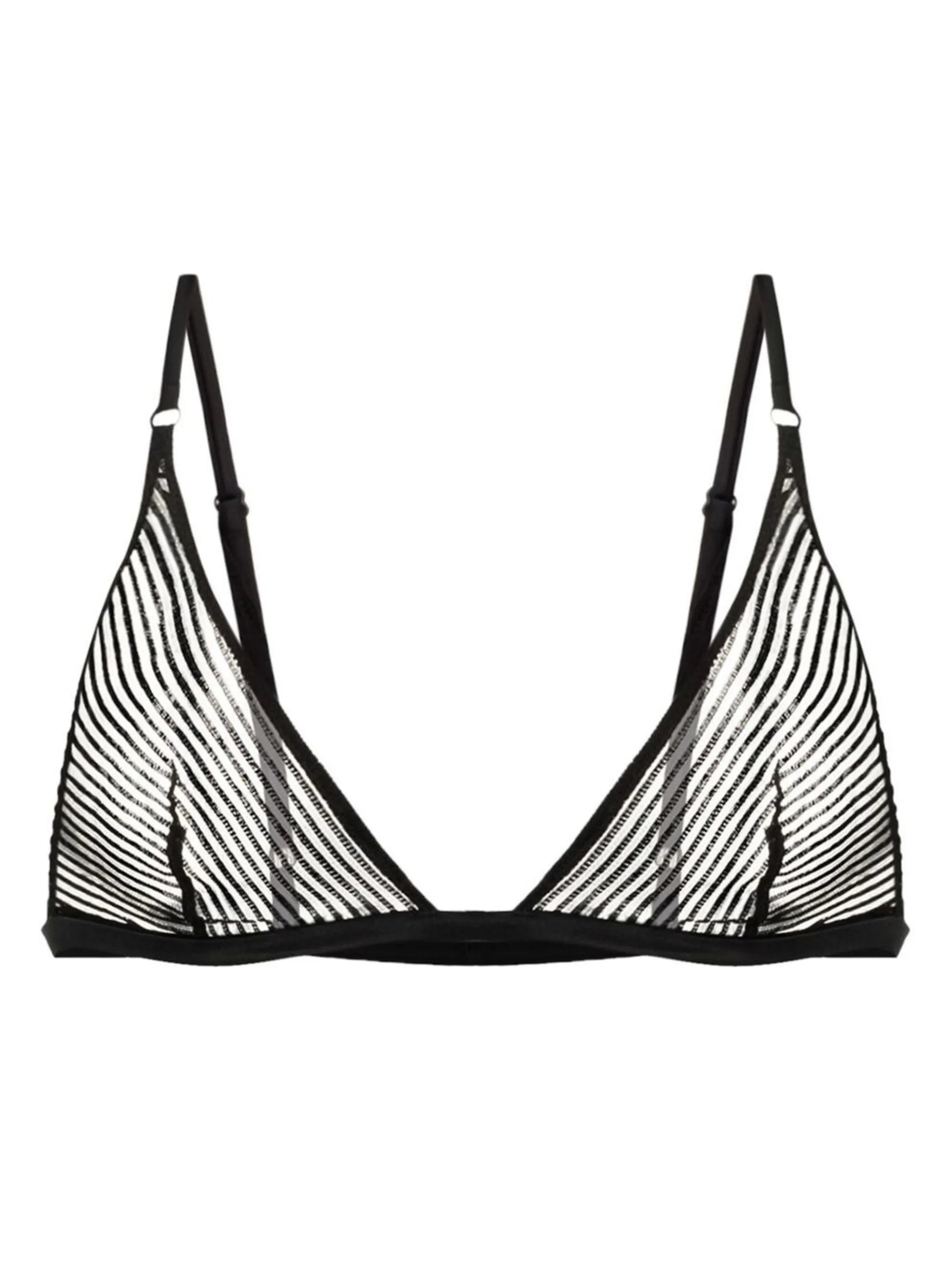 striped lace soft bra