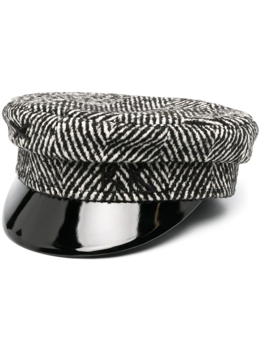 chevron-print baker boy hat