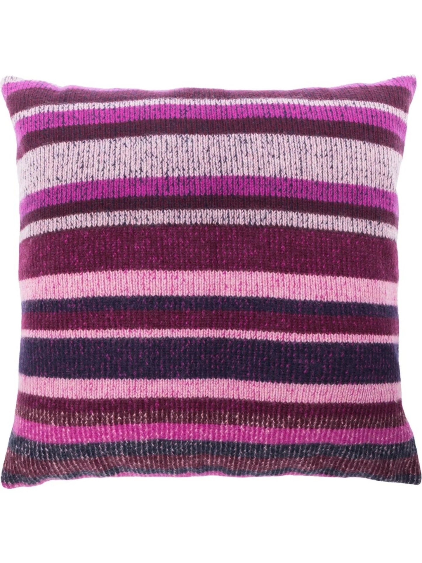 stripe-pattern cashmere cushion