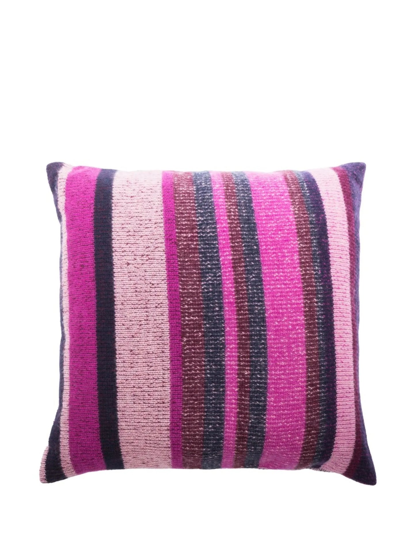stripe-pattern cashmere cushion