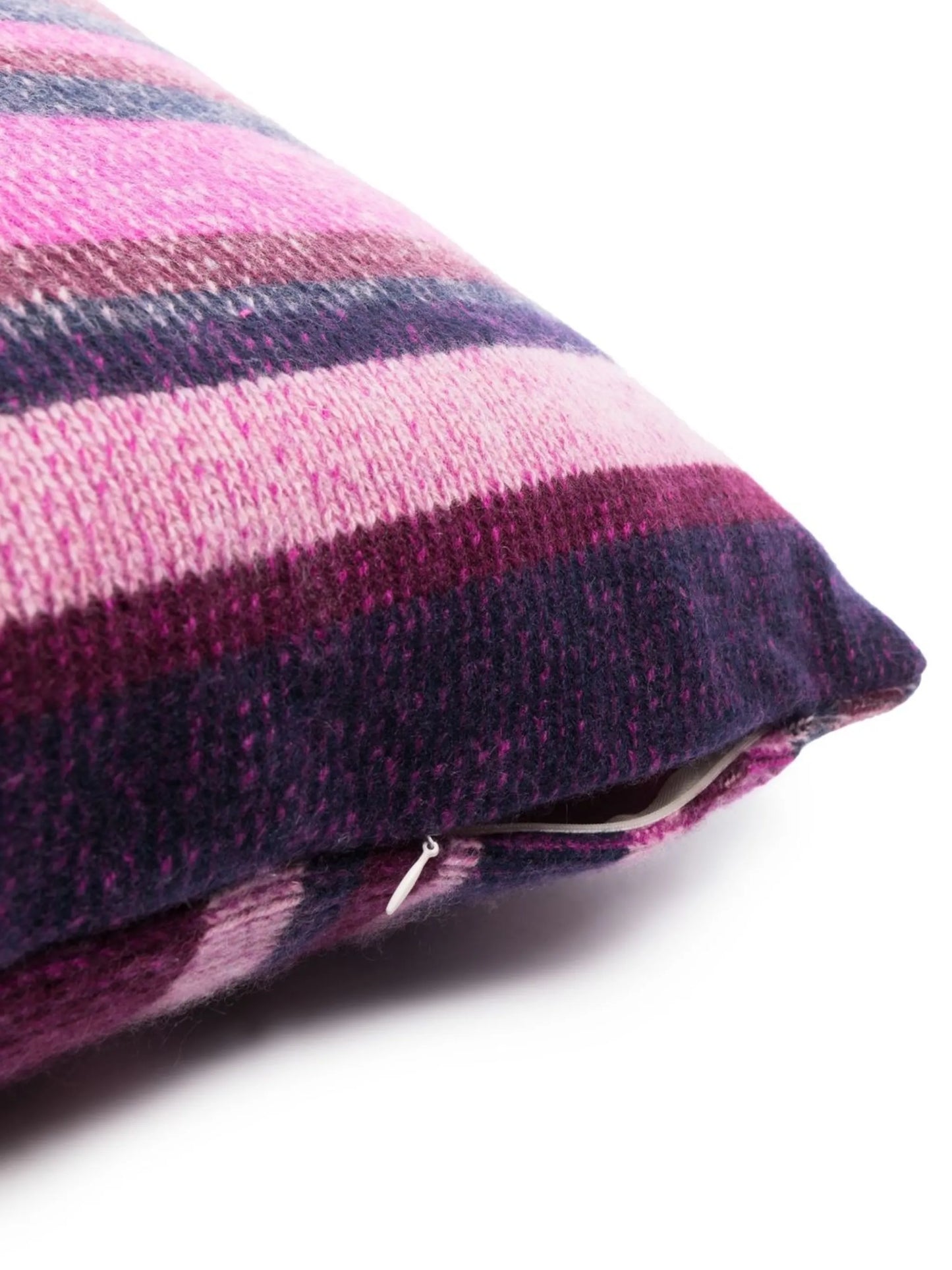 stripe-pattern cashmere cushion