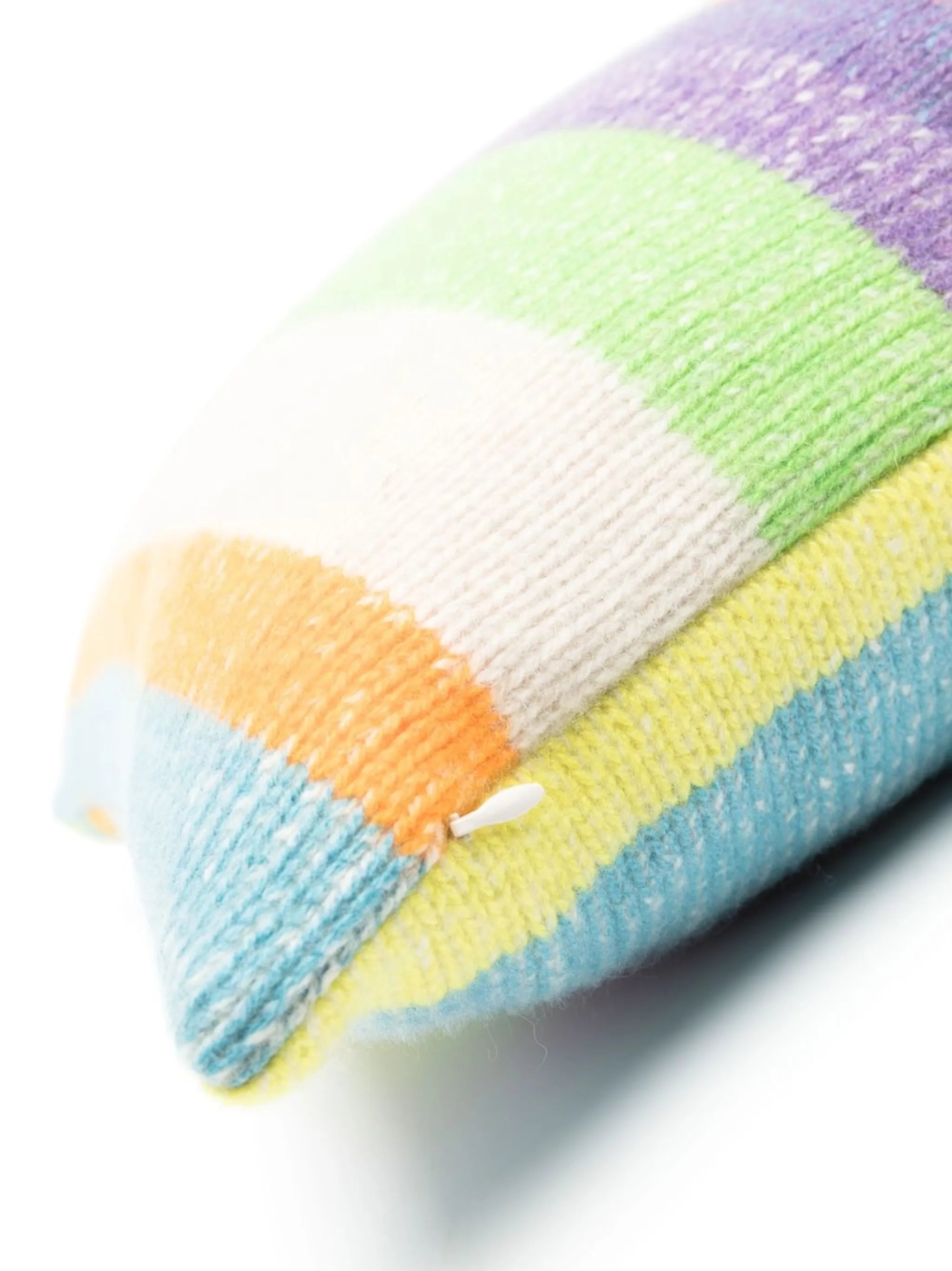 stripe-pattern cashmere cushion