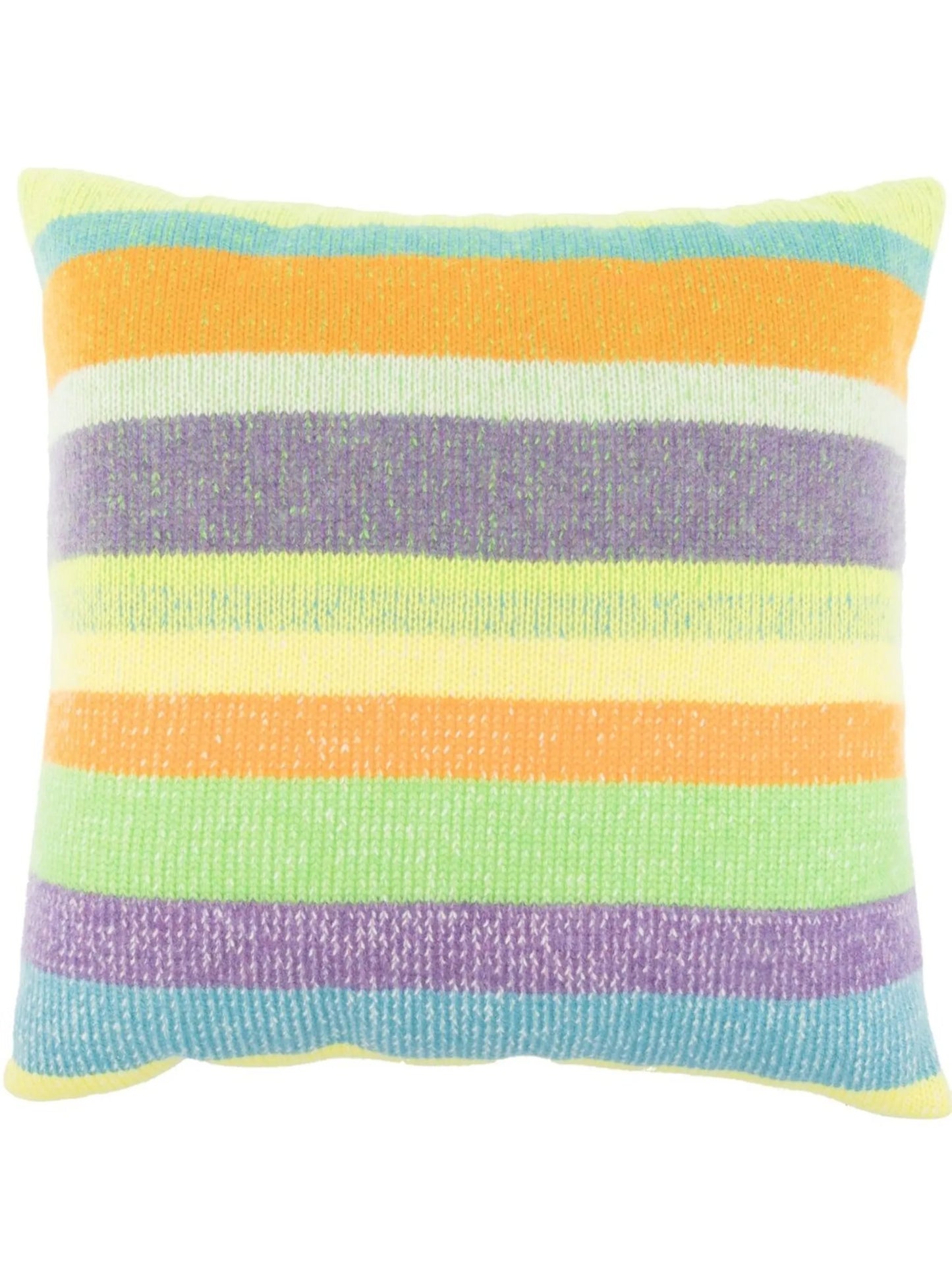 stripe-pattern cashmere cushion