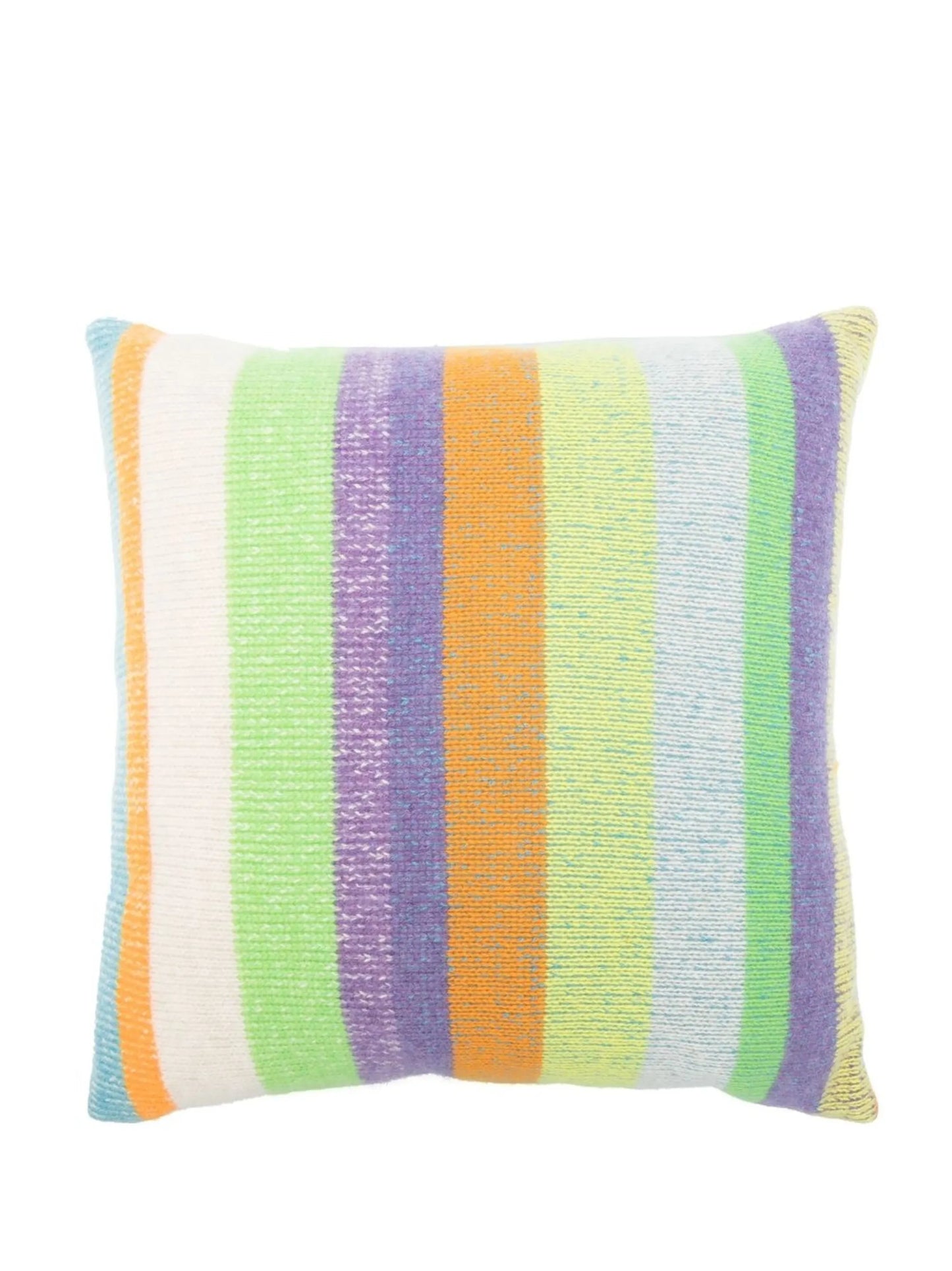 stripe-pattern cashmere cushion