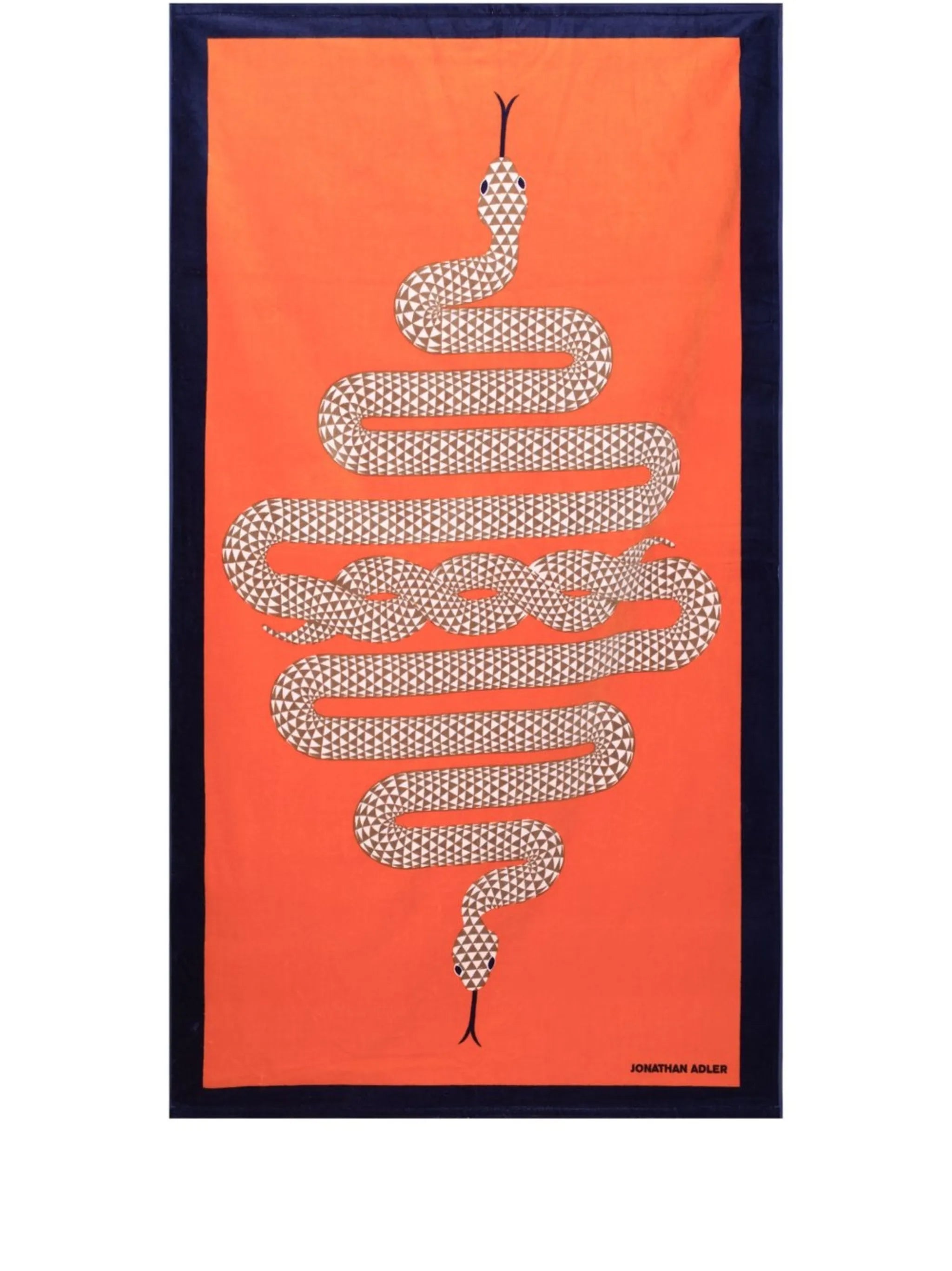 snake-print beach towel