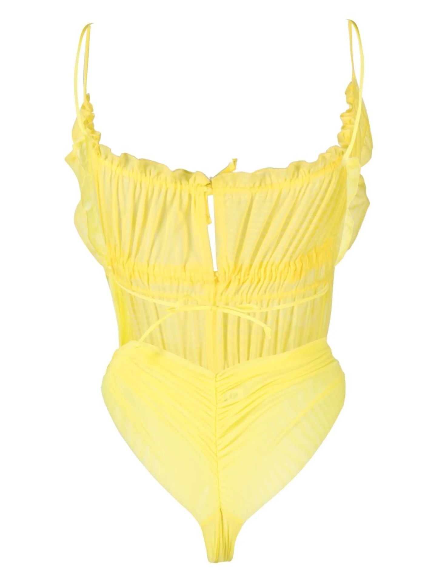 gathered-detail spaghetti-strap body