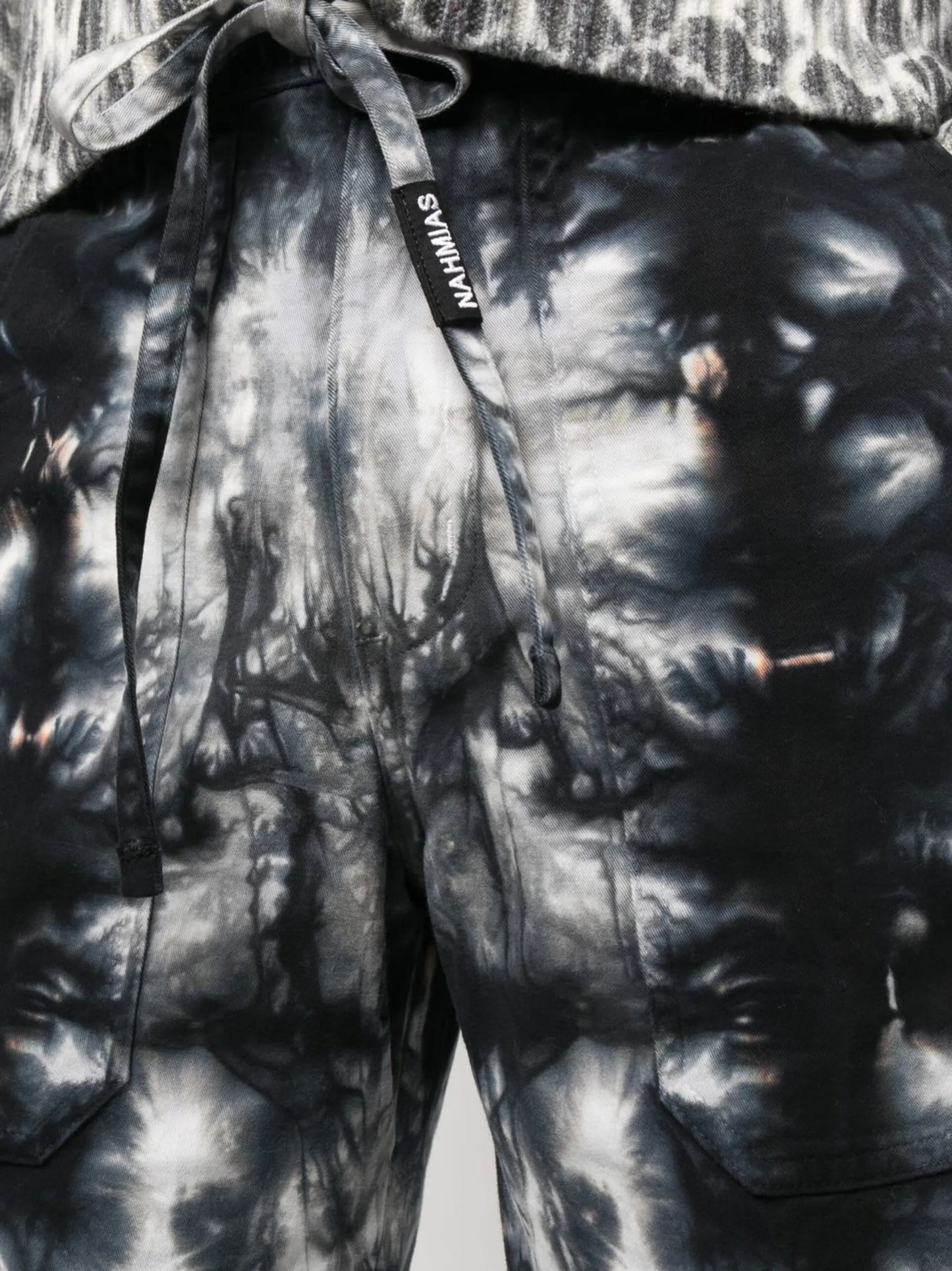 tie-dye straight-leg trousers
