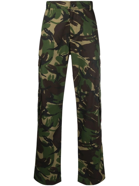 camouflage-print cargo trousers