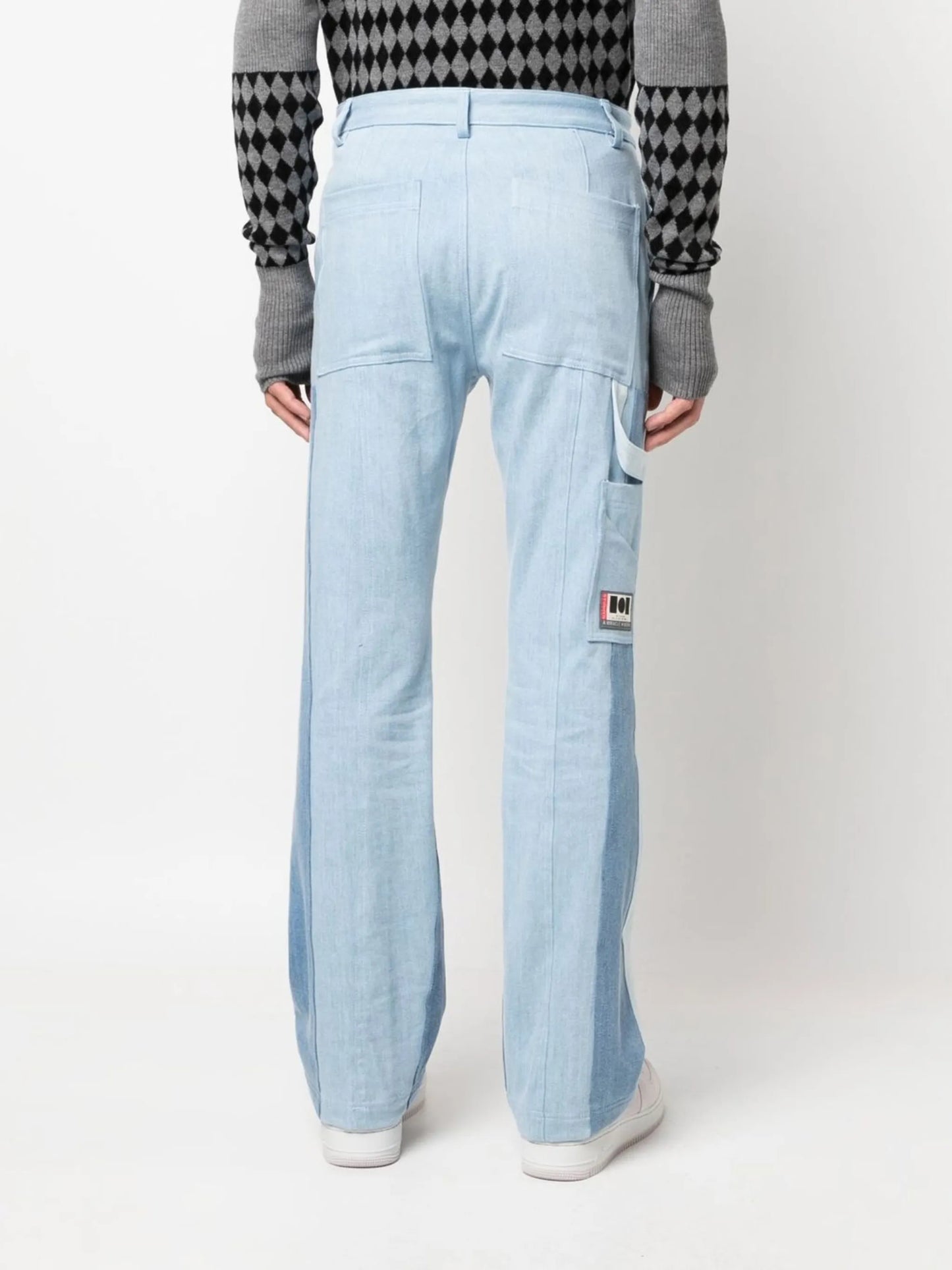 straight-leg panelled jeans