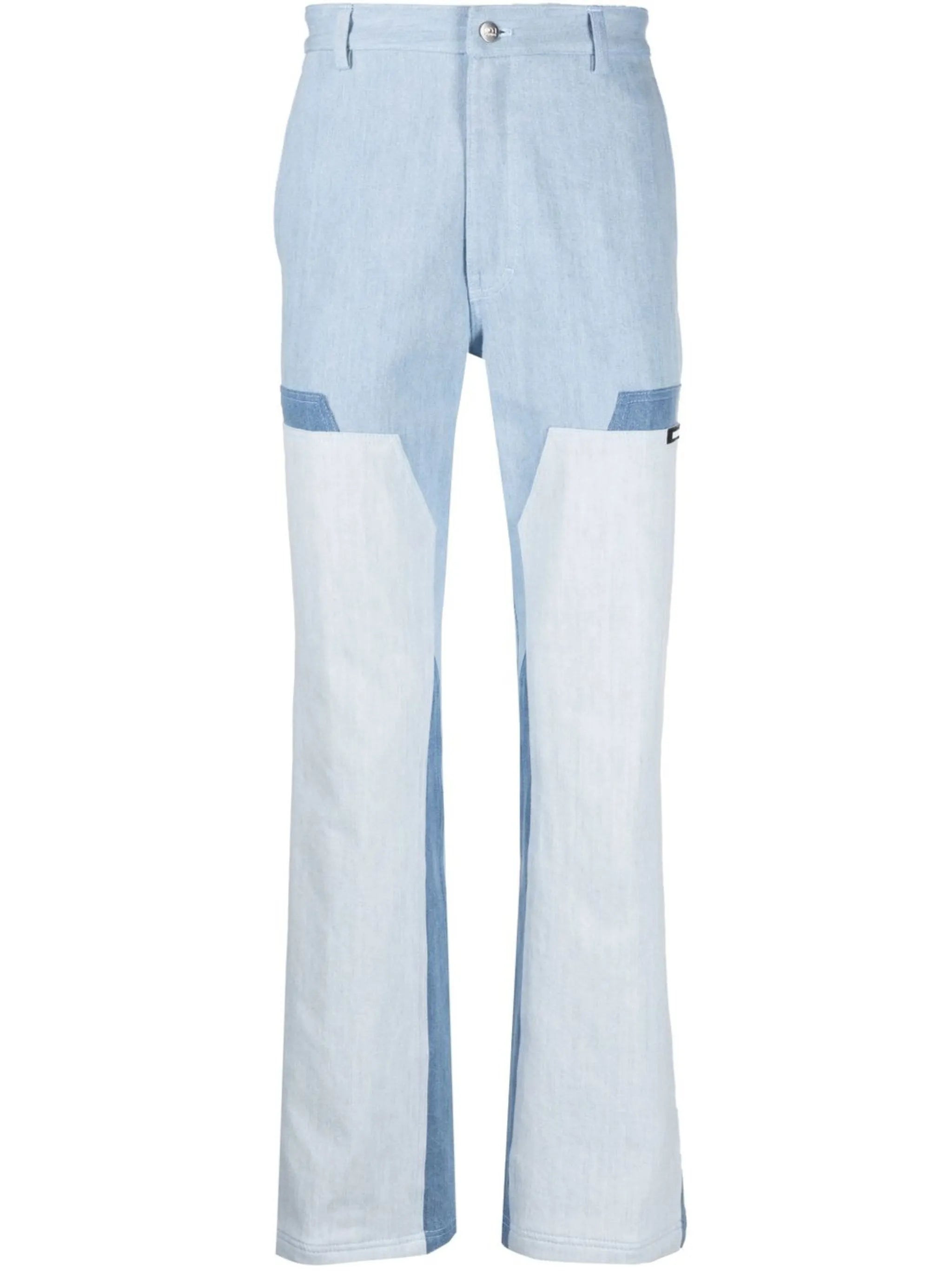 straight-leg panelled jeans