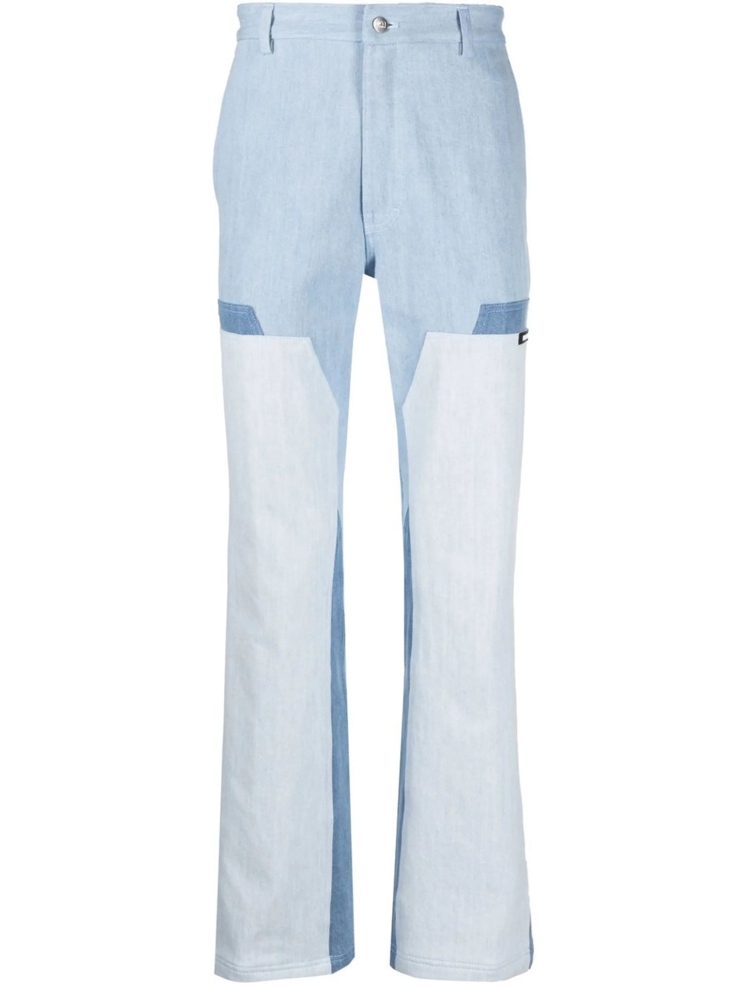 straight-leg panelled jeans