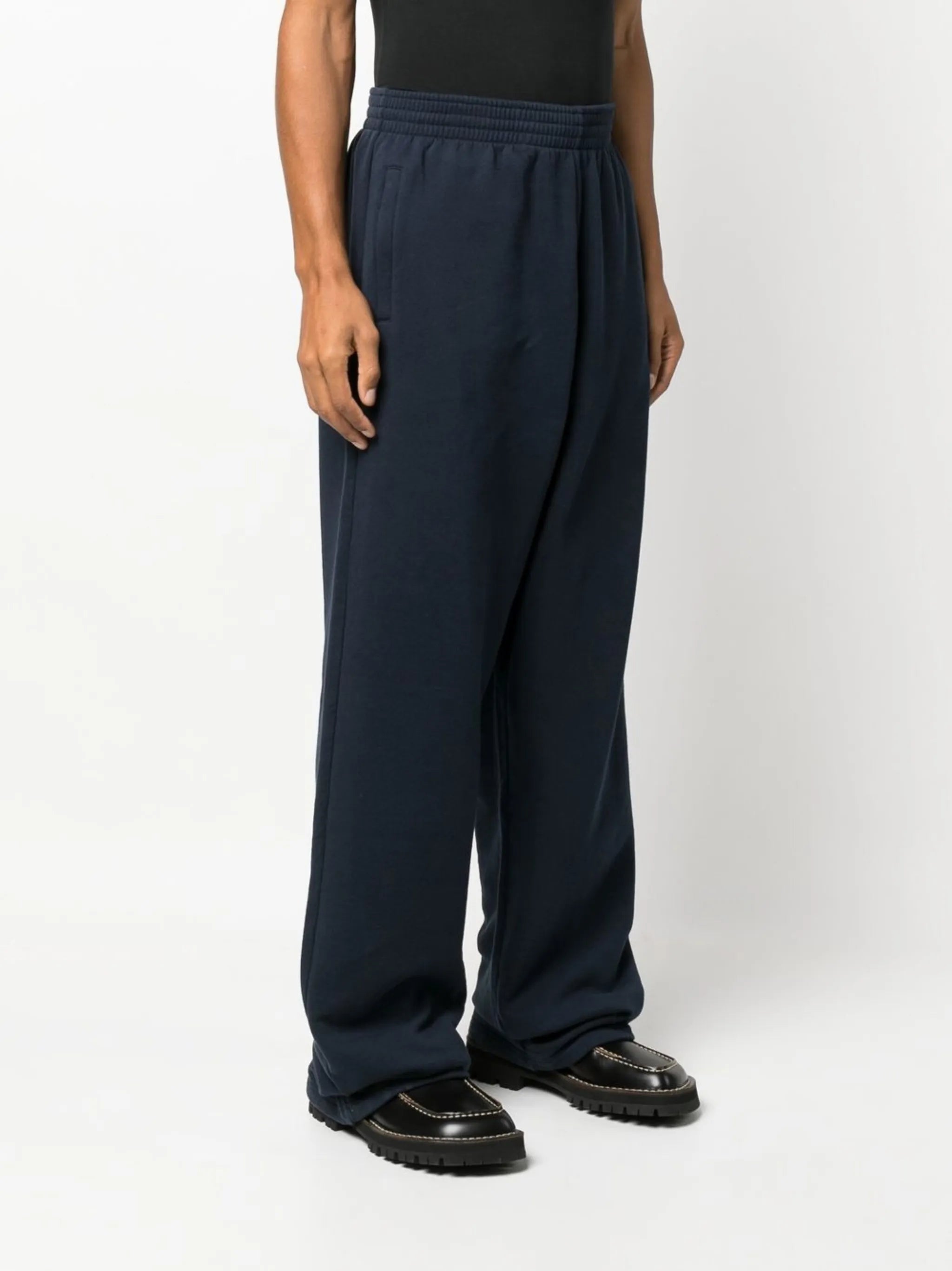 logo-embroidered wide-leg track pants