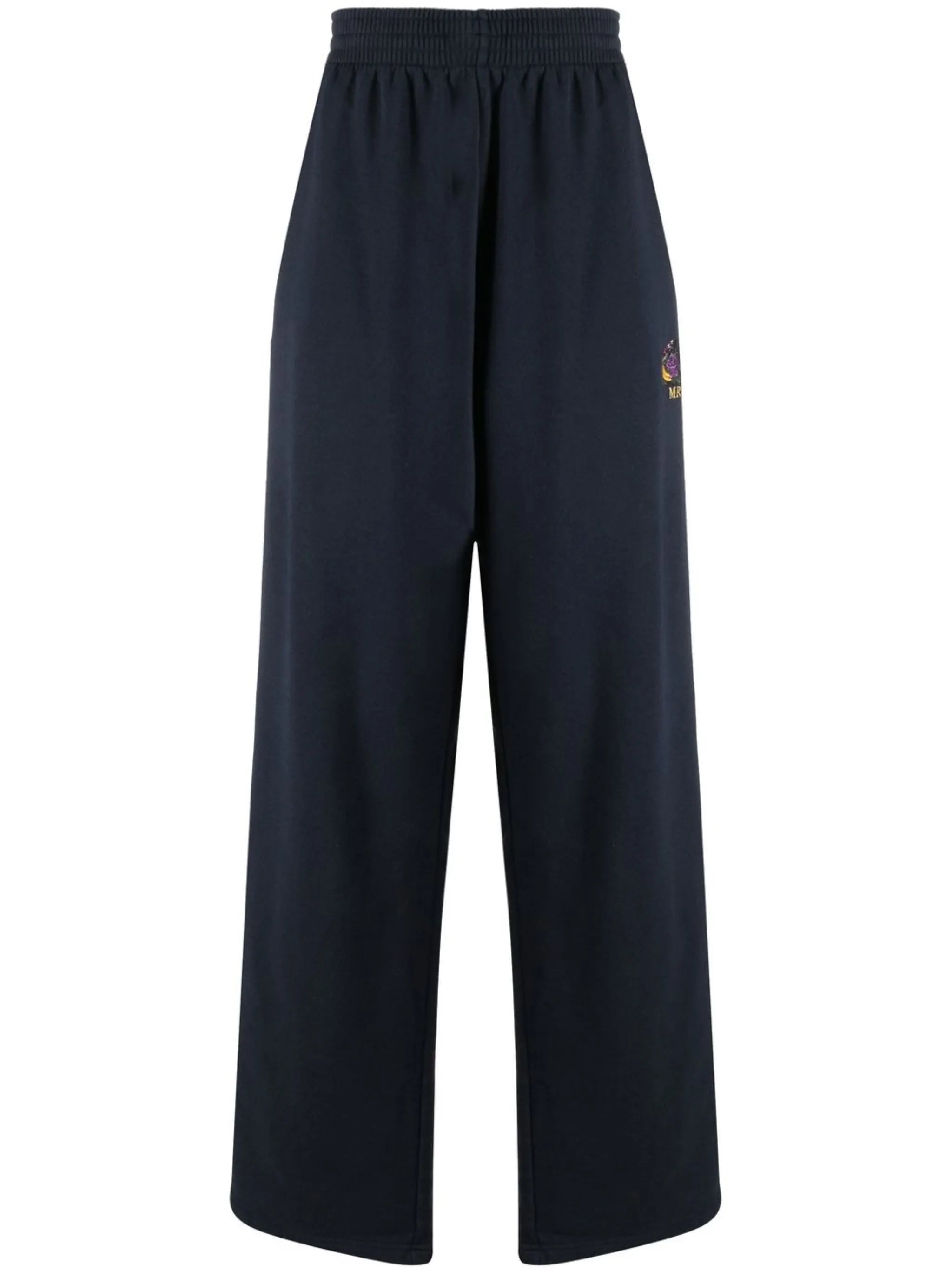 logo-embroidered wide-leg track pants