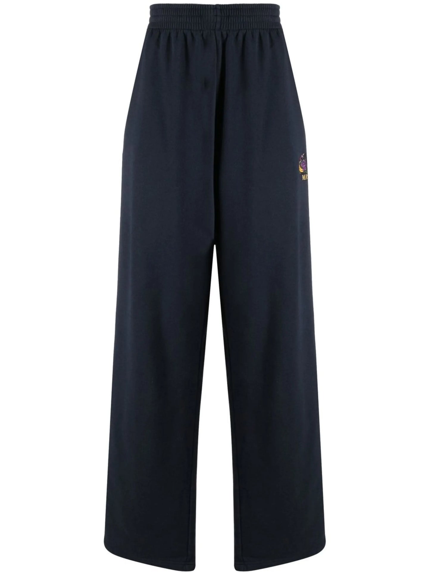 logo-embroidered wide-leg track pants