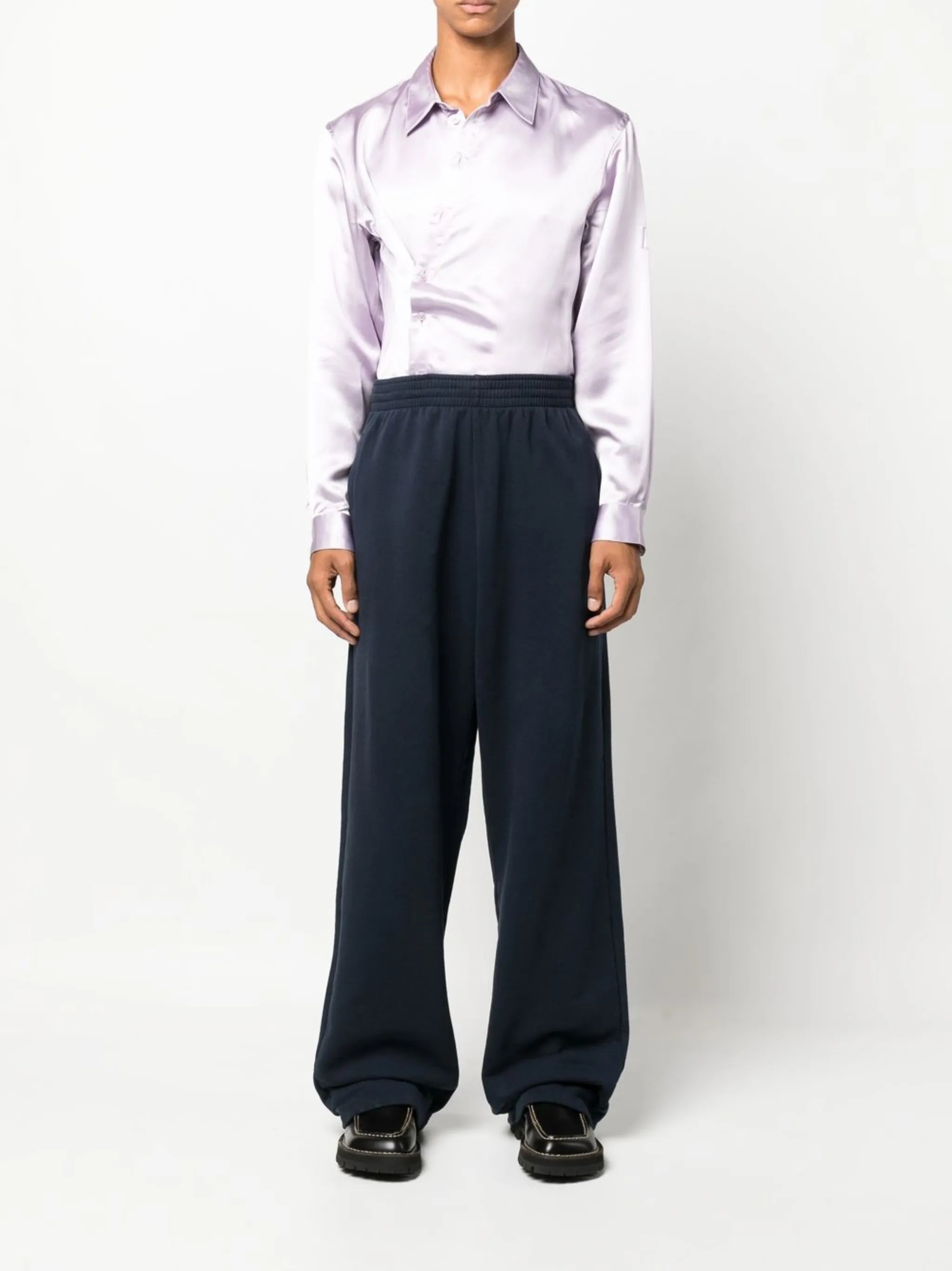 logo-embroidered wide-leg track pants
