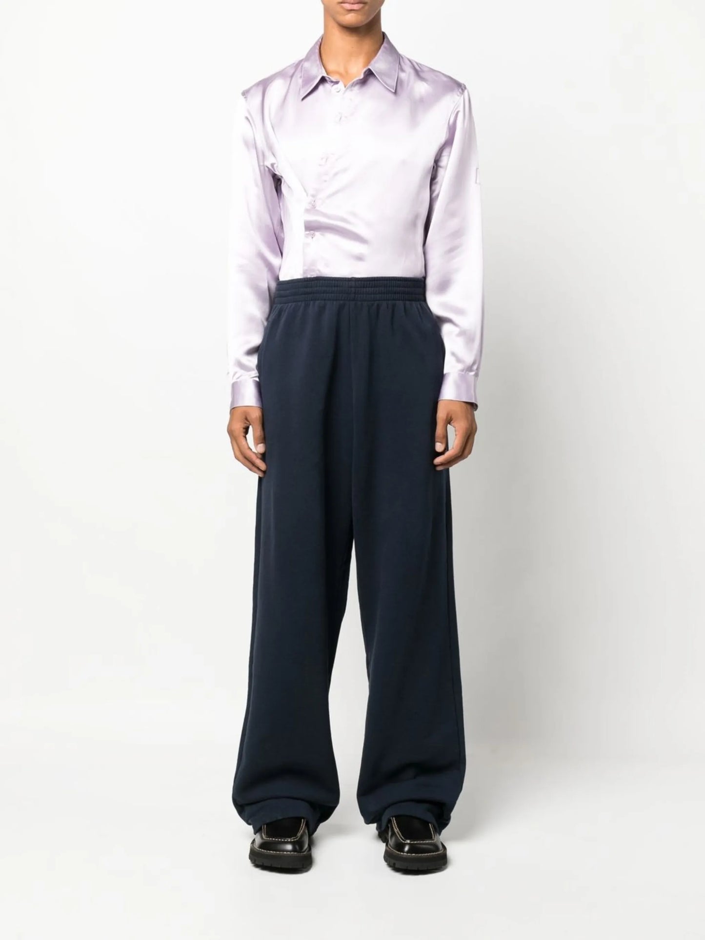 logo-embroidered wide-leg track pants