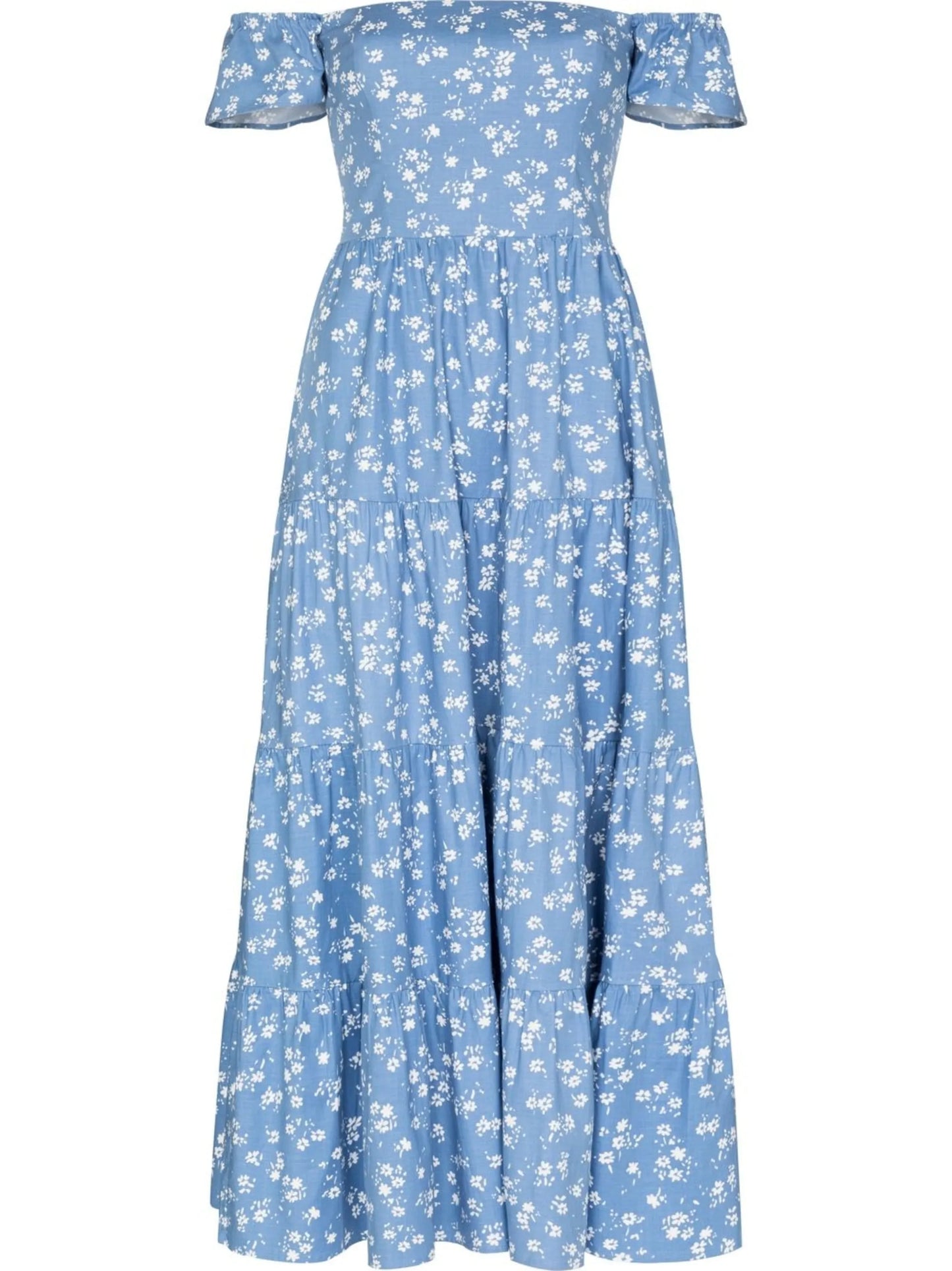 Derek off-shoulder floral print midi dress