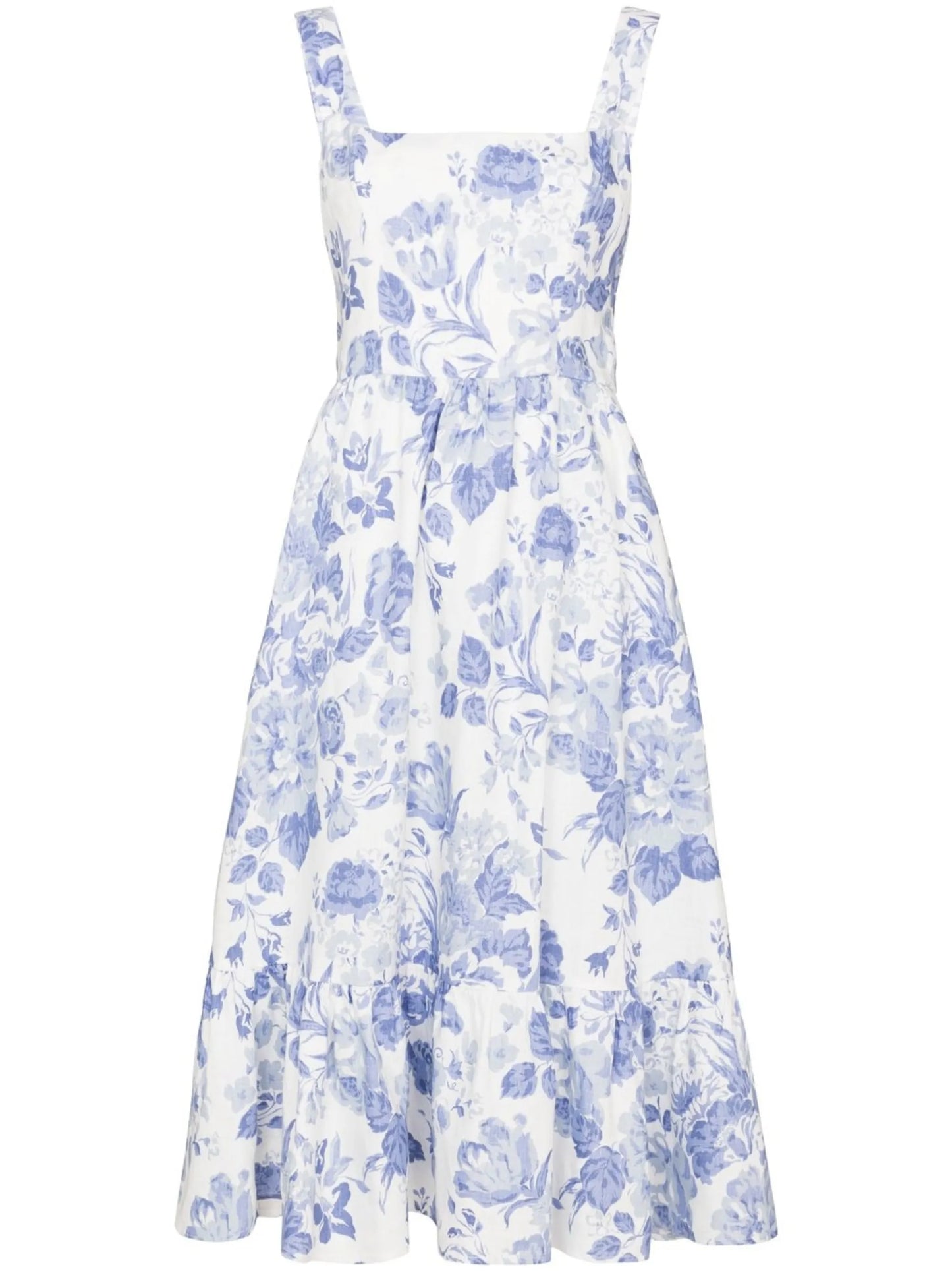 Bucatini linen midi dress
