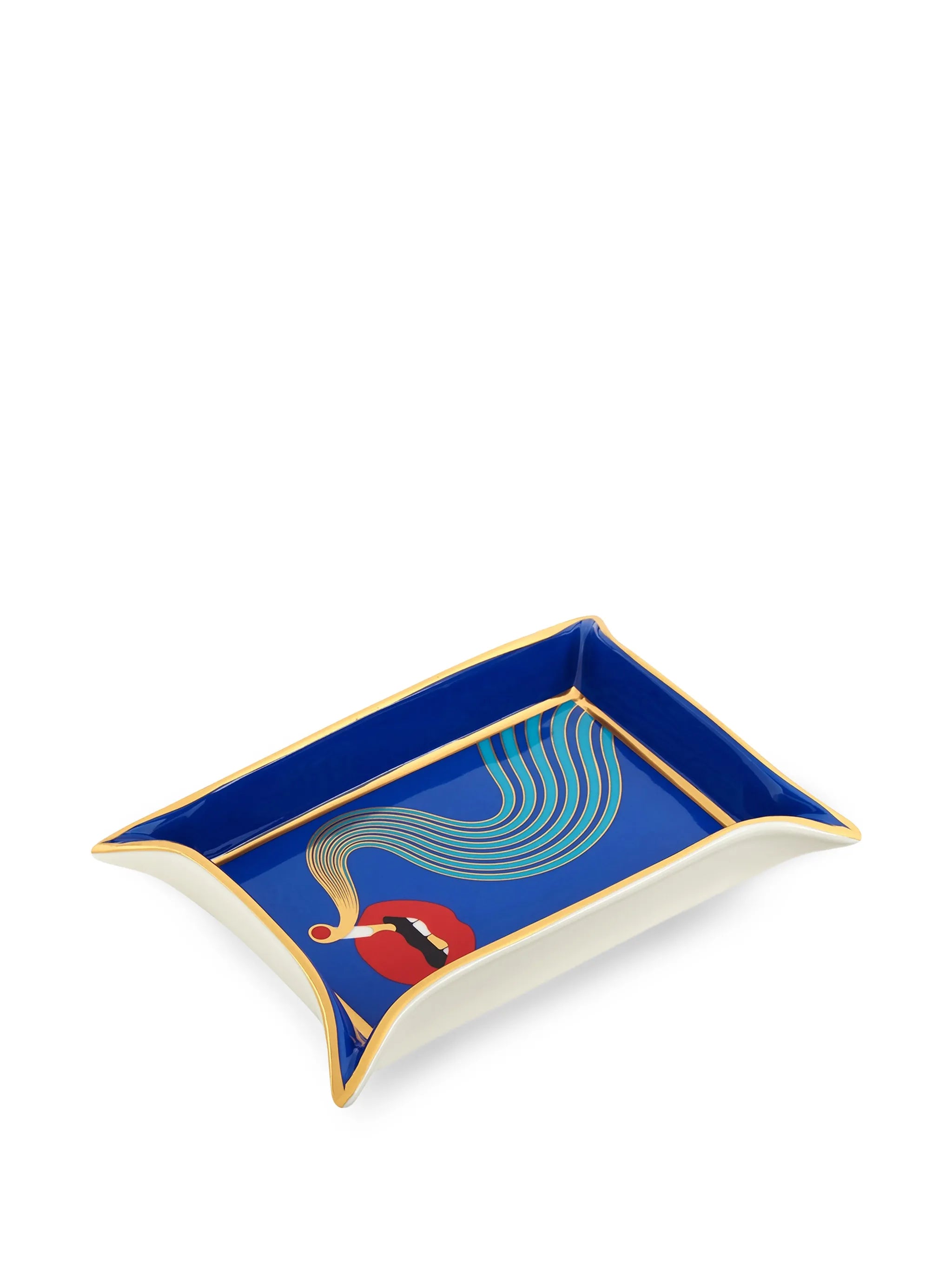 graphic-print valet tray