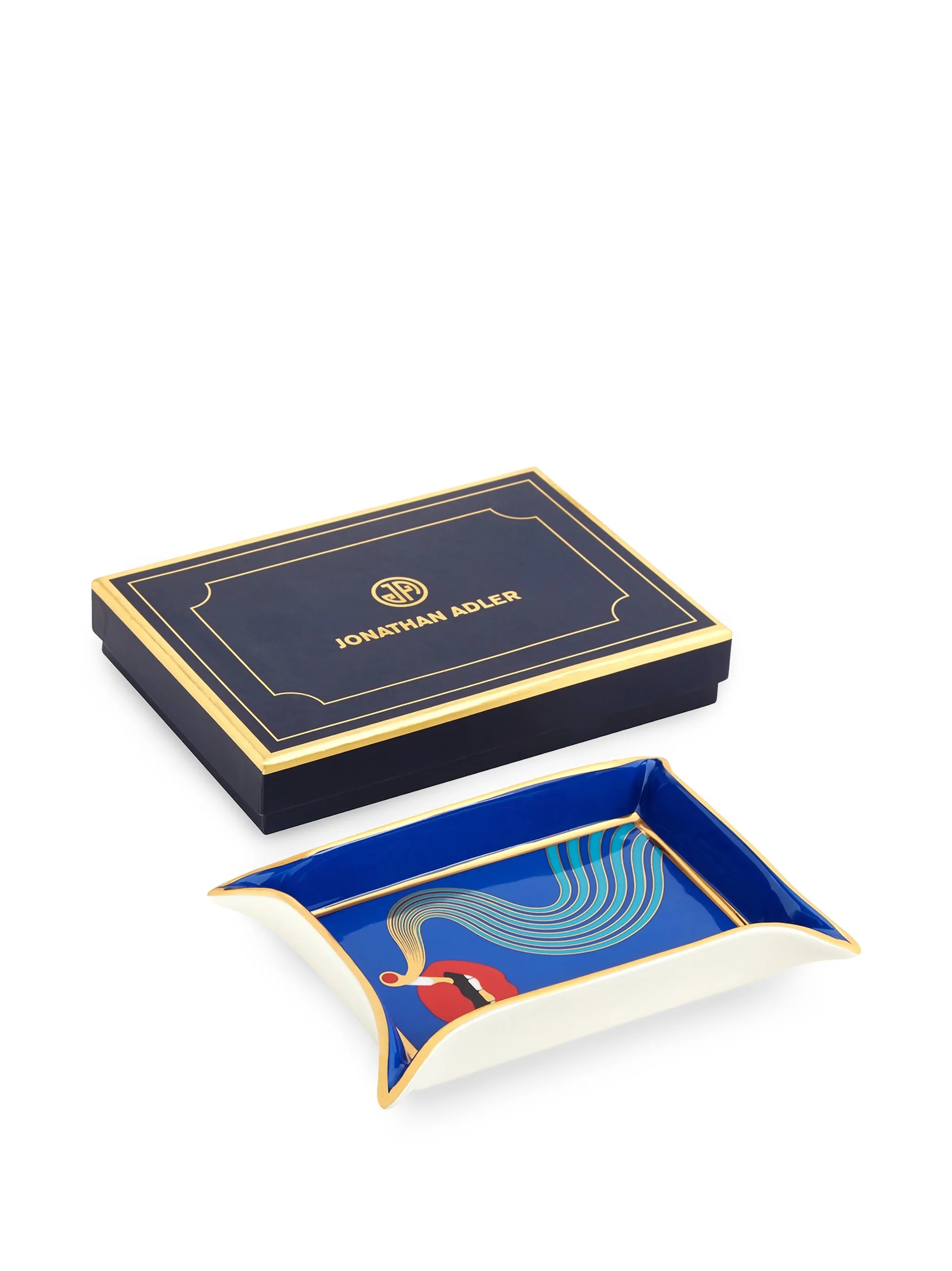 graphic-print valet tray