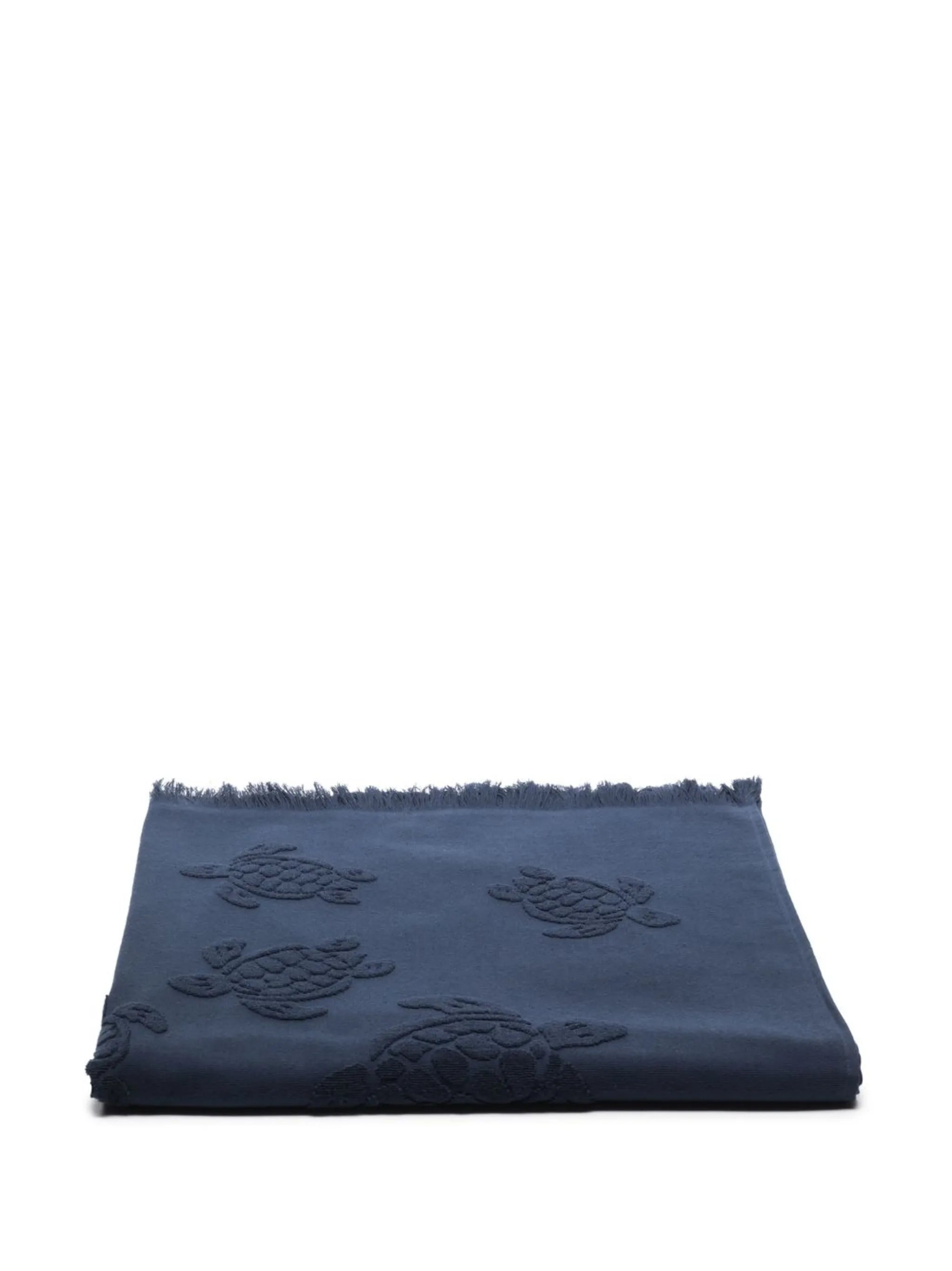 turtle fringed bath towel