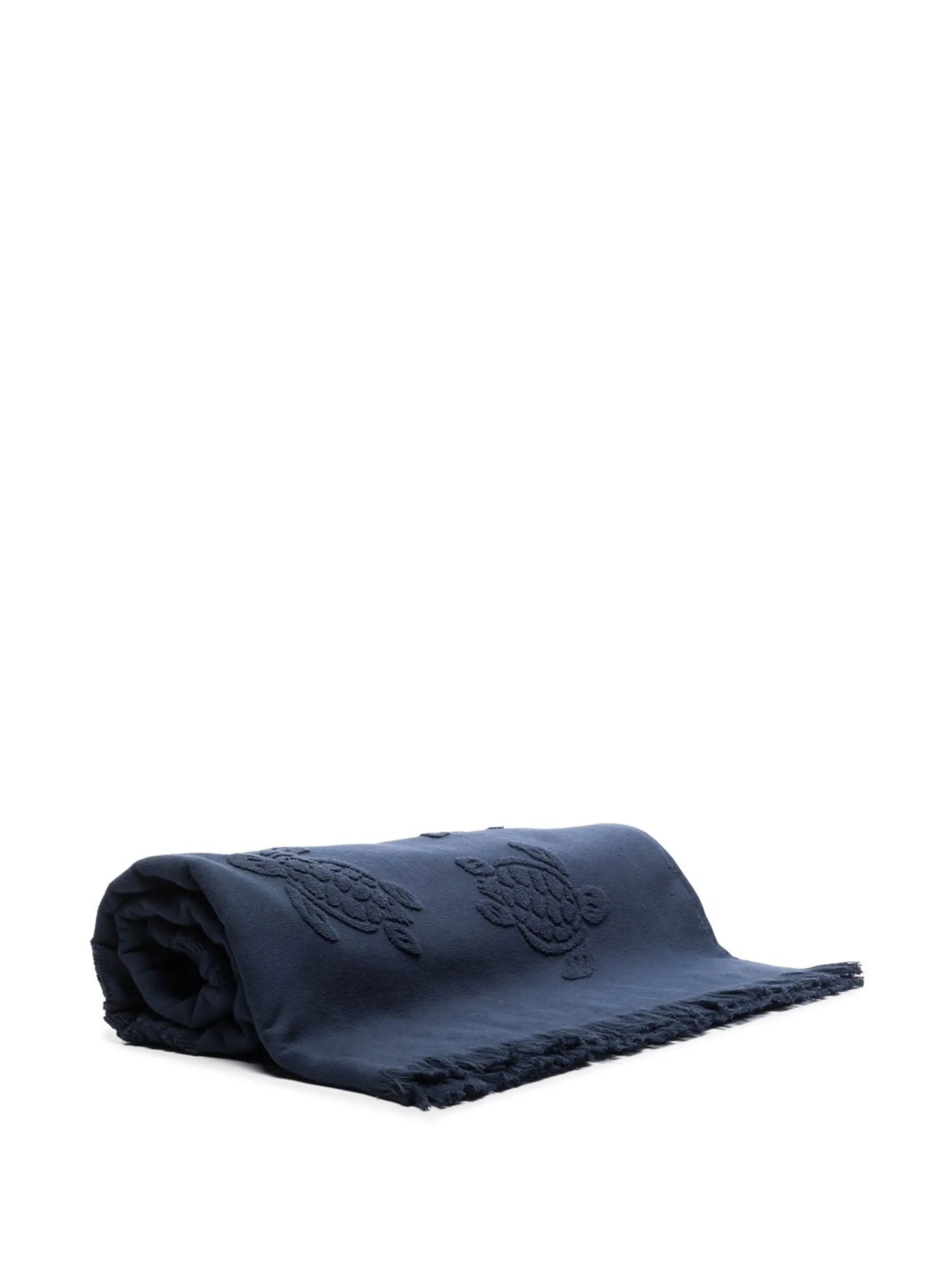 turtle fringed bath towel