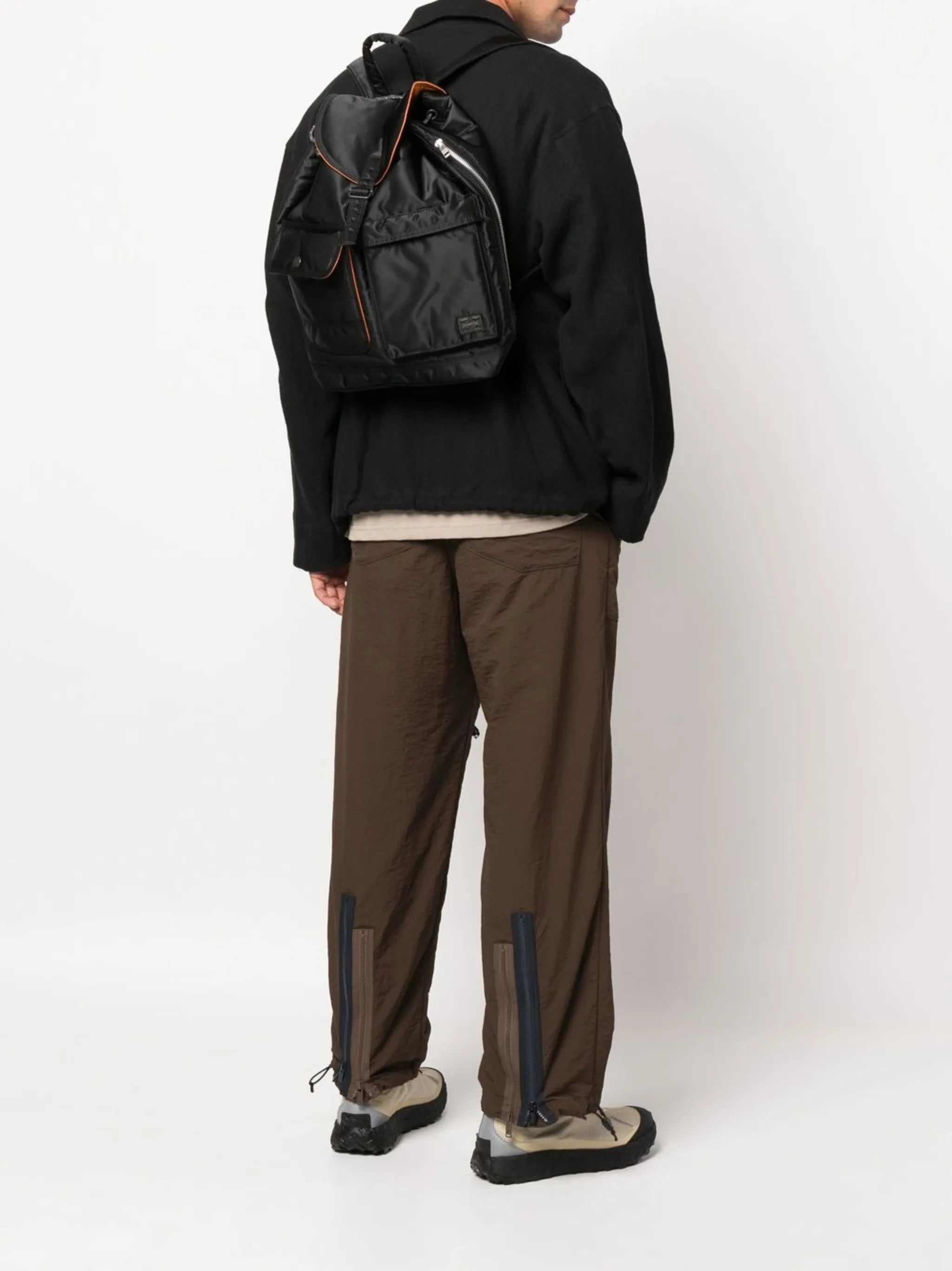 multi-pocket drawstring backpack